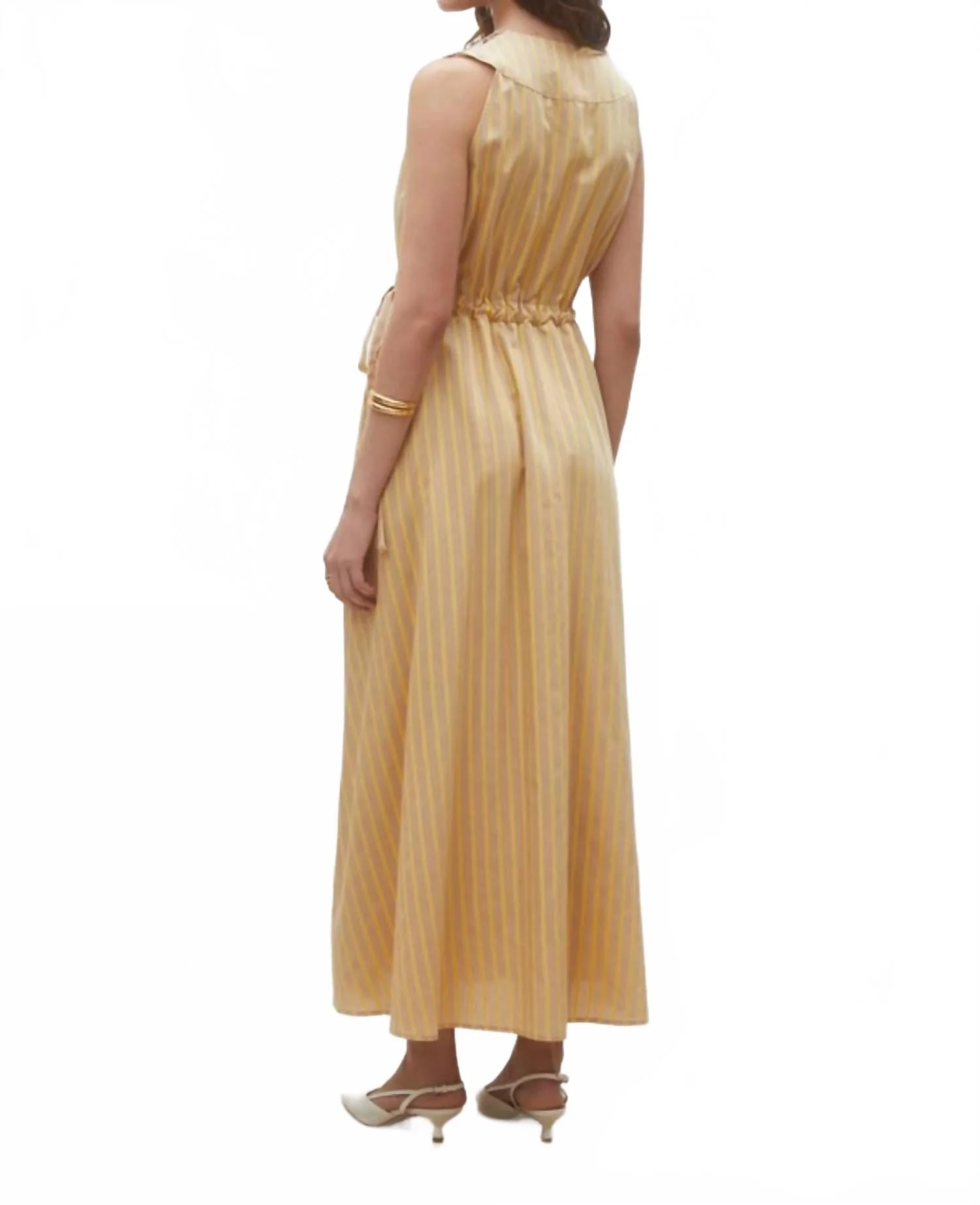 Ciana Sleeveless Dress In Camel - Image 2