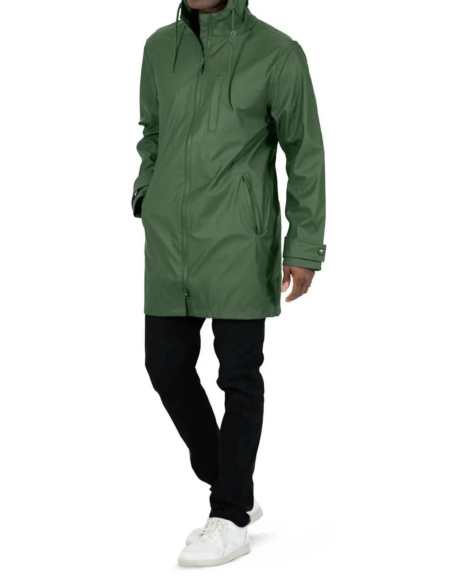City Proof All Season Rain Jacket In Forest - Image 3