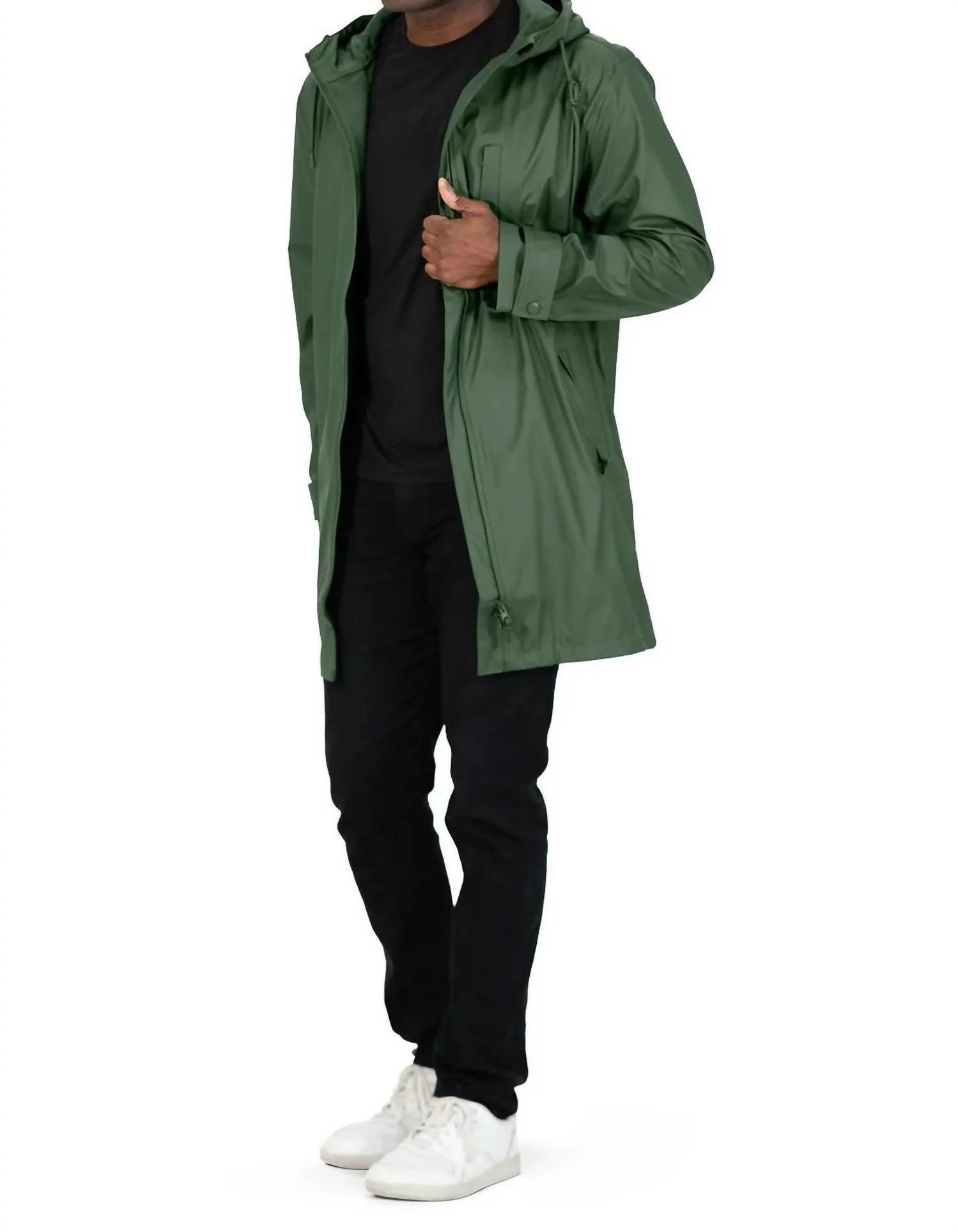 City Proof All Season Rain Jacket In Forest - Image 4
