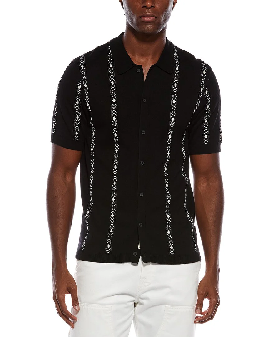 Civil Society Ace Regular Fit Striped Button Front Shirt