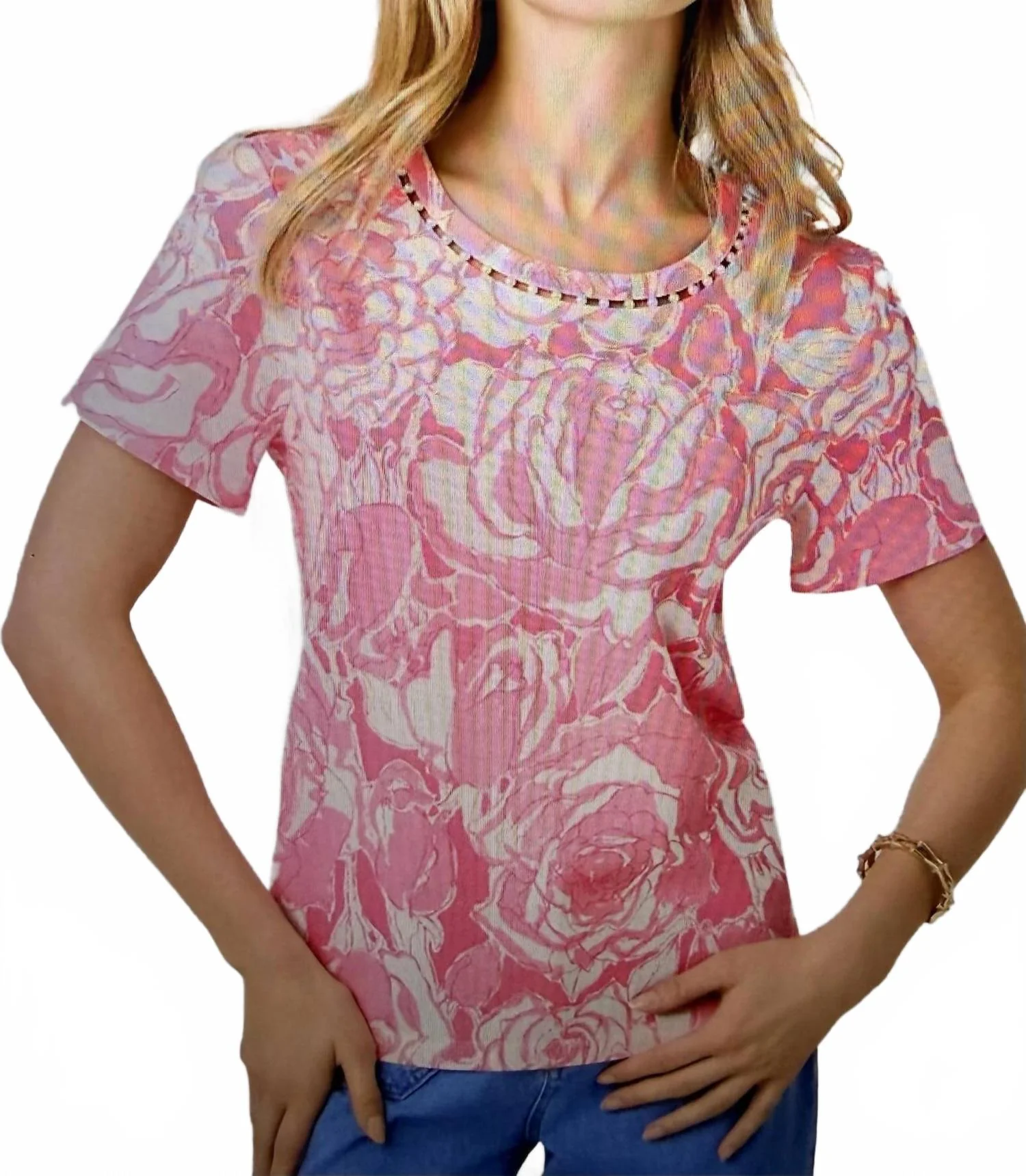 Clairmont Pearl Tee In Rosemont - Image 2