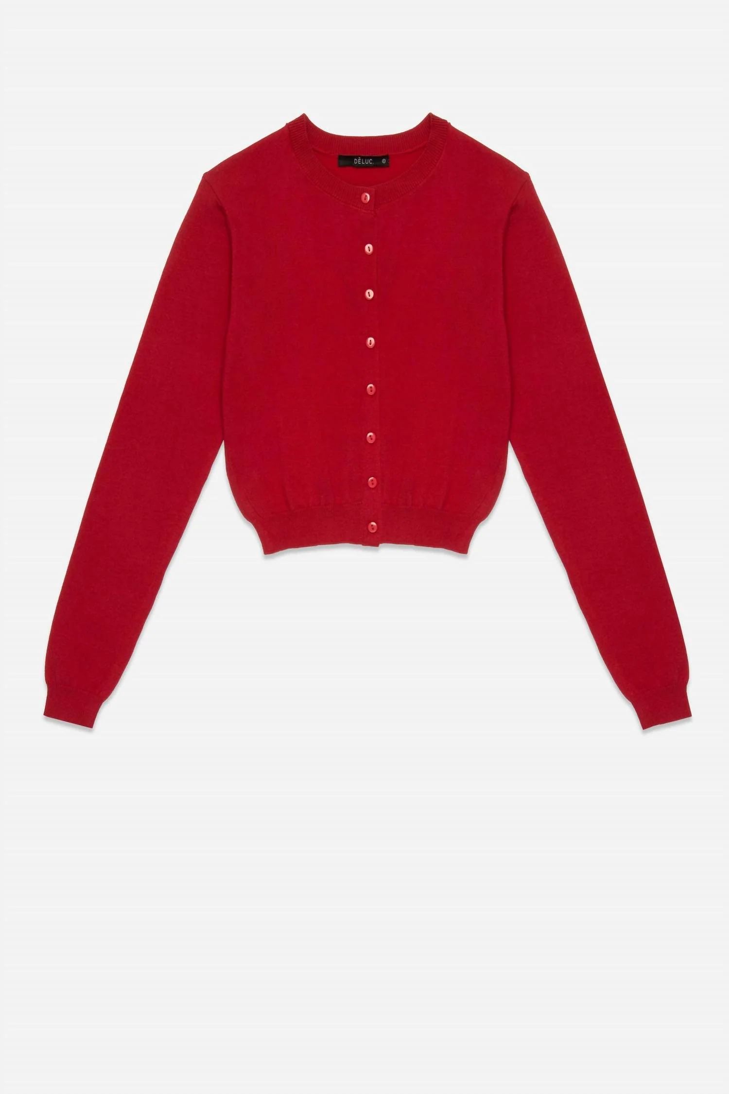 Clark Cropped Cardigan In Red - Image 2