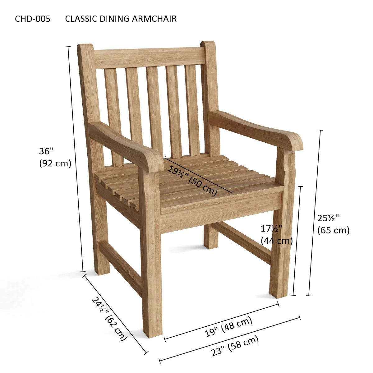 Classic Dining Armchair - Image 3