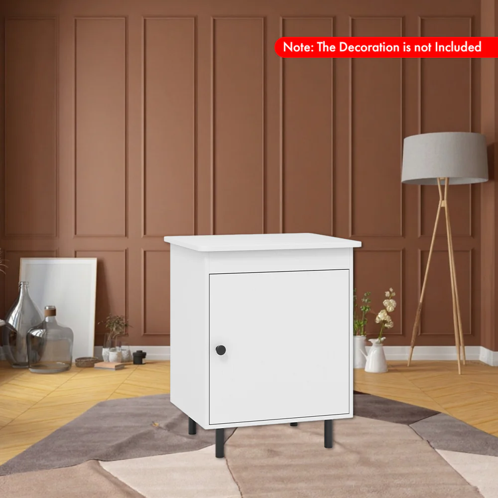 Classic Mid-Century Night Table with Single Door Storage - Image 2