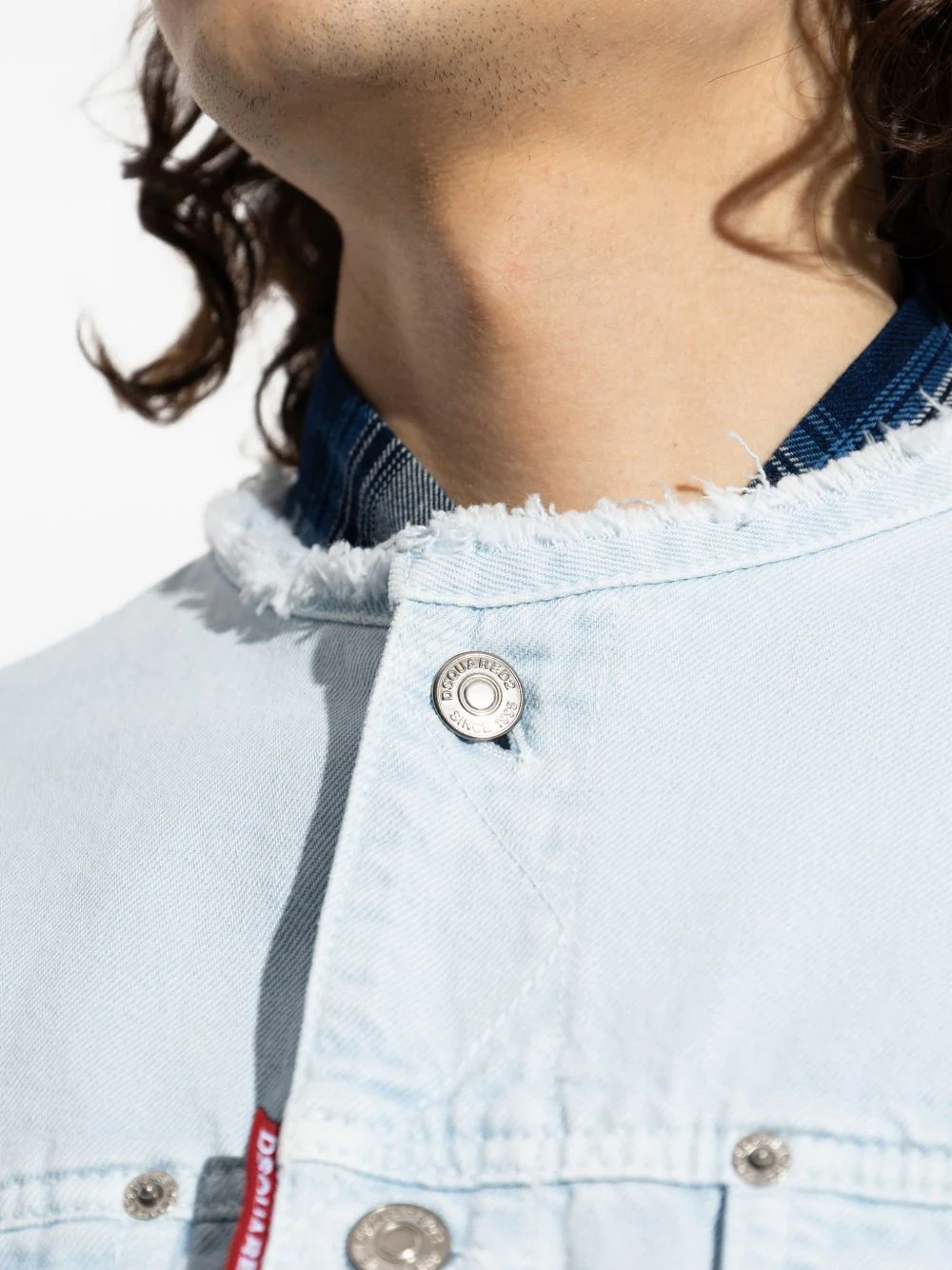 Classic Minimalist Zip Front Denim Jacket - Image 5