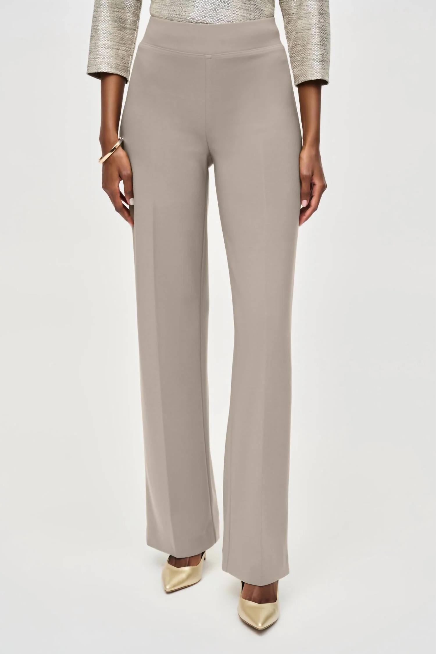 Classic Wide Leg Pant In Dove Grey