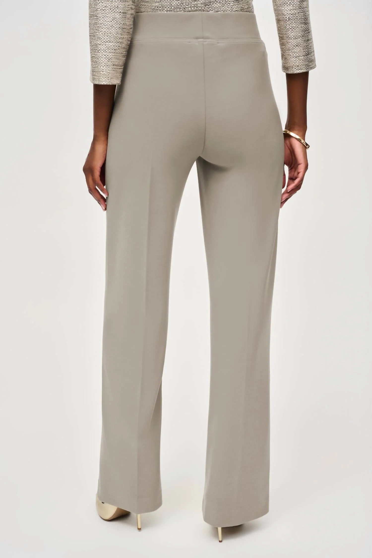 Classic Wide Leg Pant In Dove Grey - Image 2