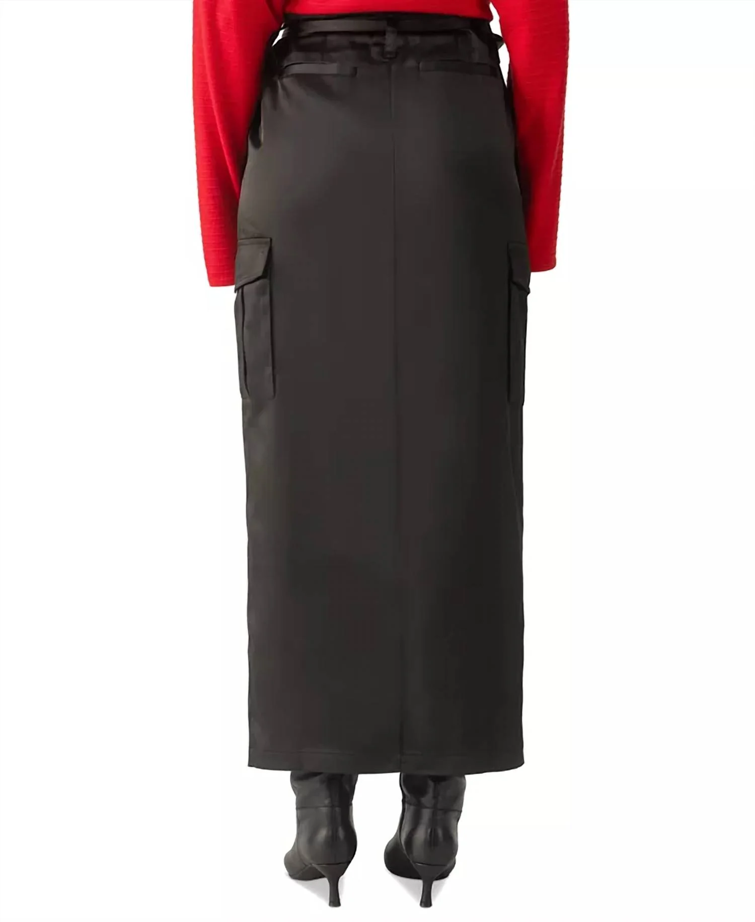 Classy Cargo Maxi Skirt In Black - Image 3