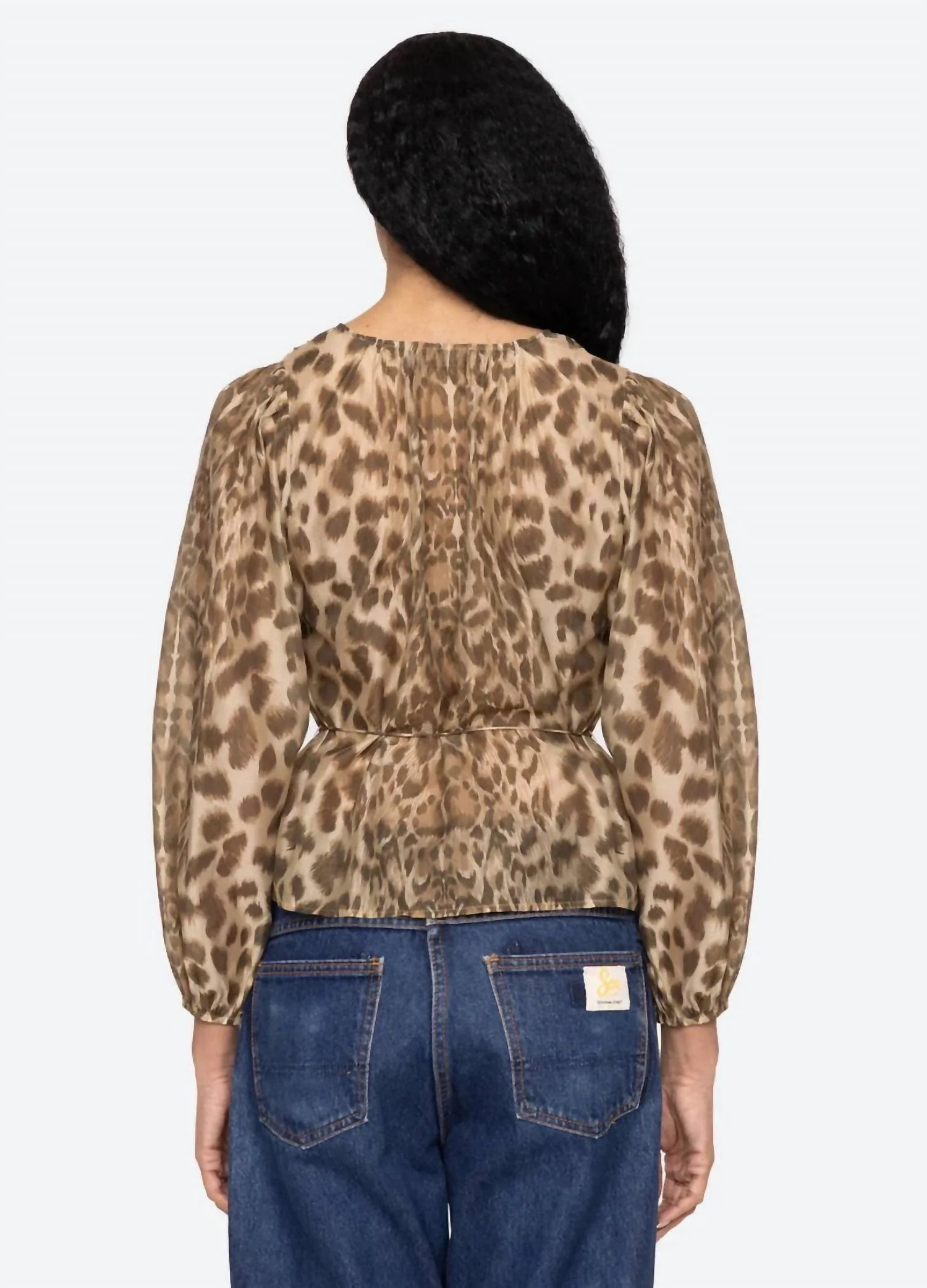 Claude Leopard Print Top In Cream - Image 2