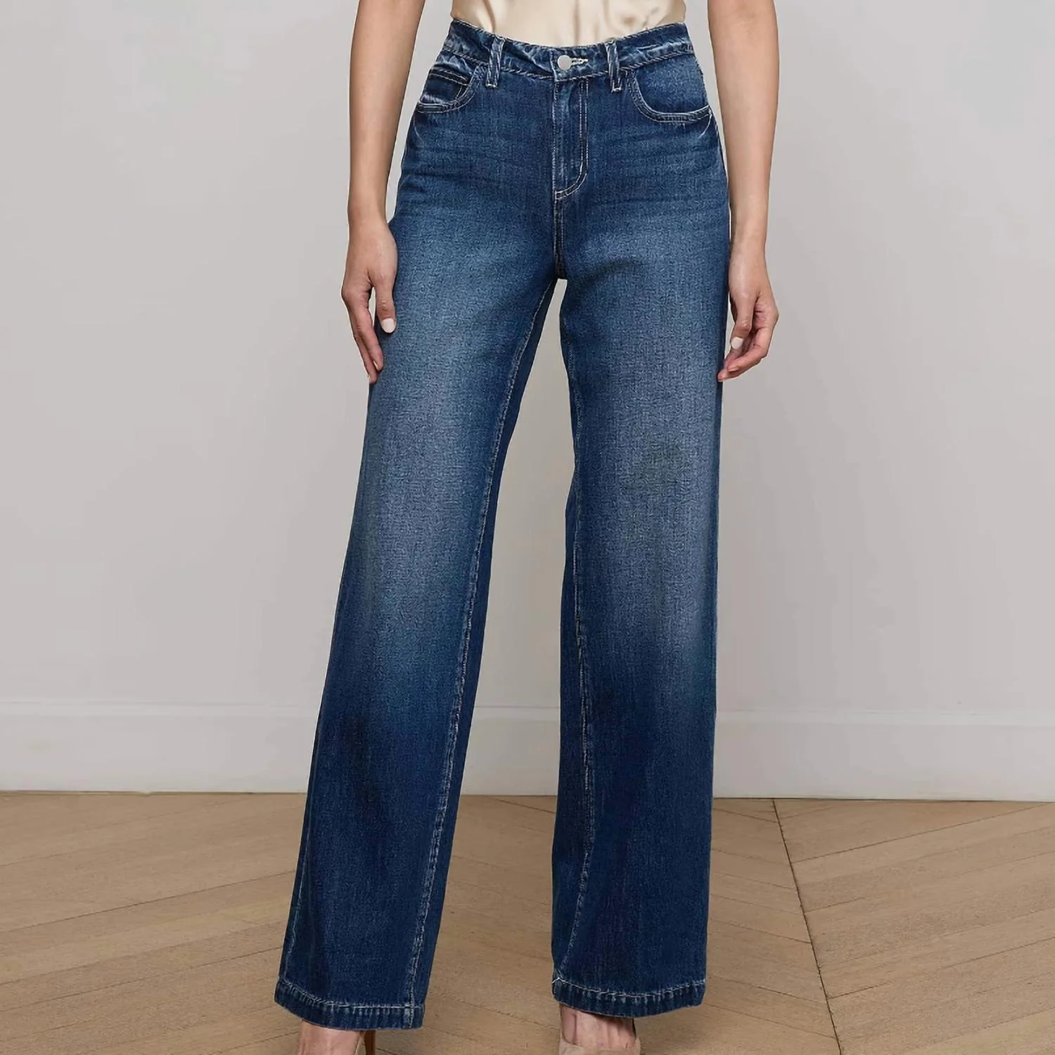 Clayton Wide-Leg Jean In Blue