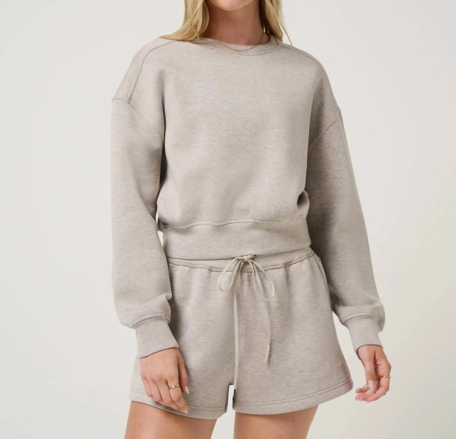 Cloudscape Pullover Sweater In Heather Savannah Tan