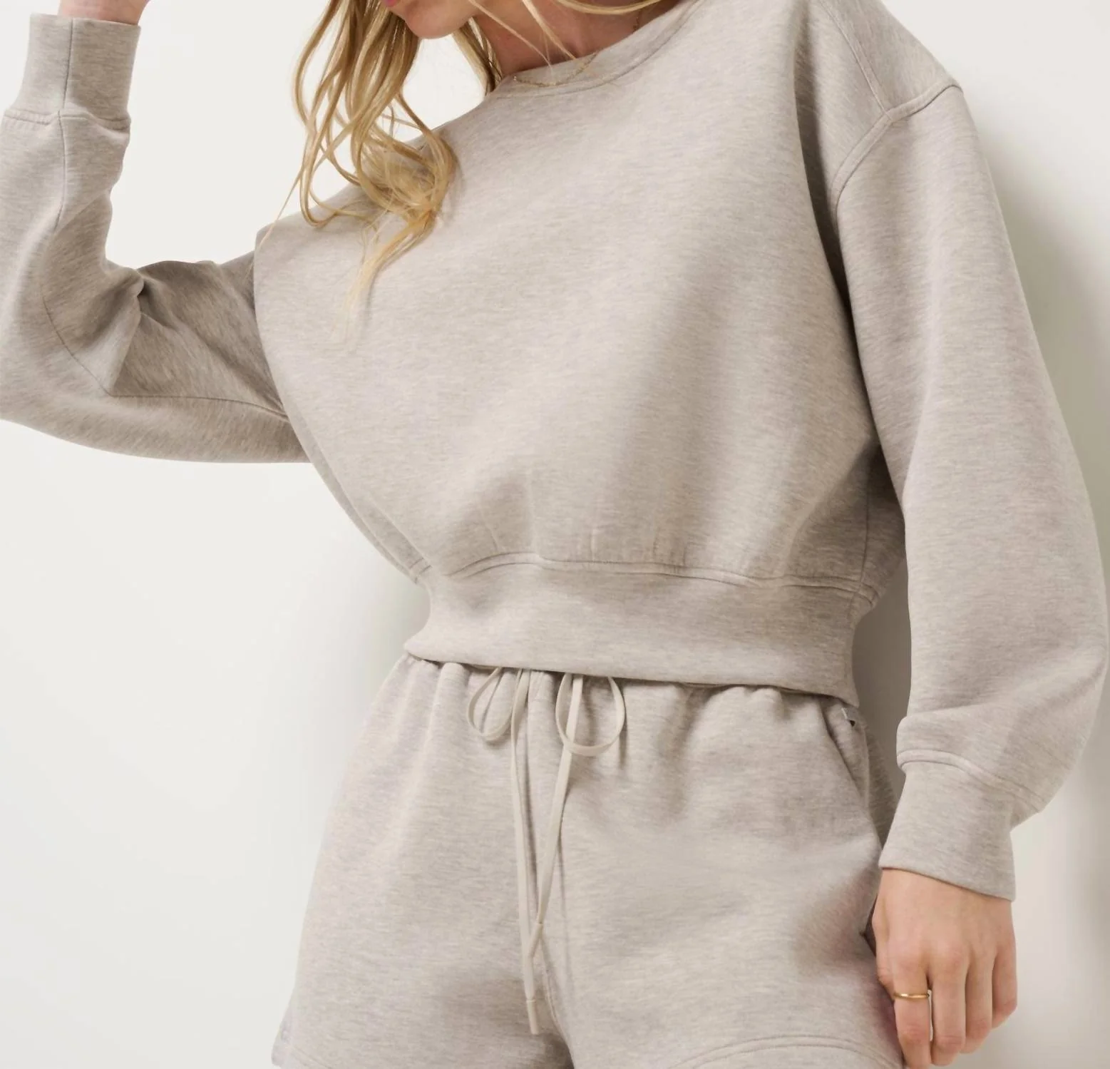 Cloudscape Pullover Sweater In Heather Savannah Tan - Image 2