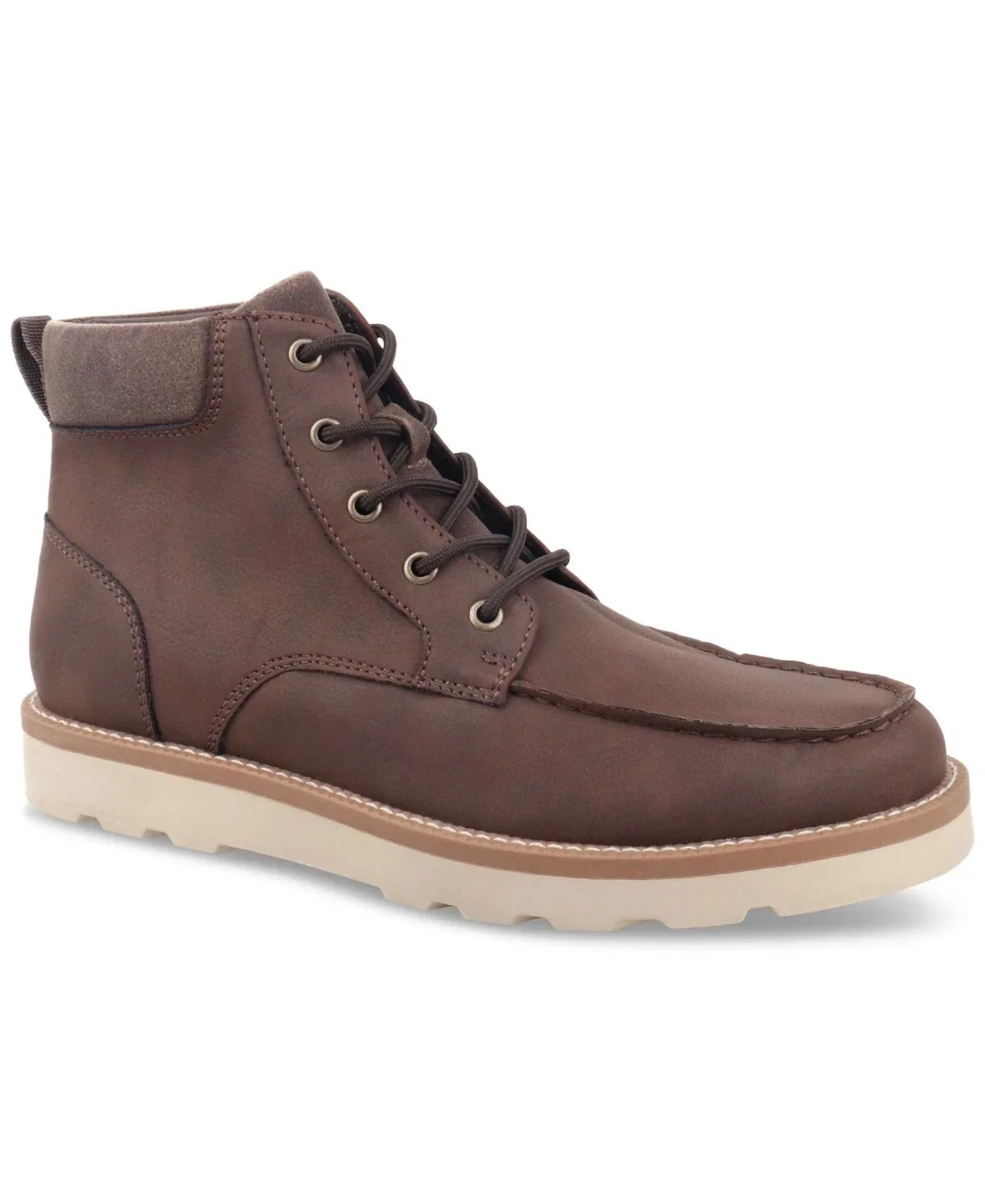 Club Room Clifton Boots Men's Brown Memory Foam Moc Toe Ankle Combat ZAP2370 - Image 5