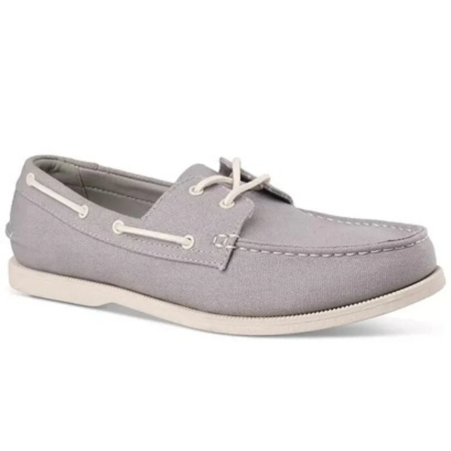 Club Room Elliot 100184110MN Men's Gray Canvas Comfort Casual Boat Shoes ZAP2365