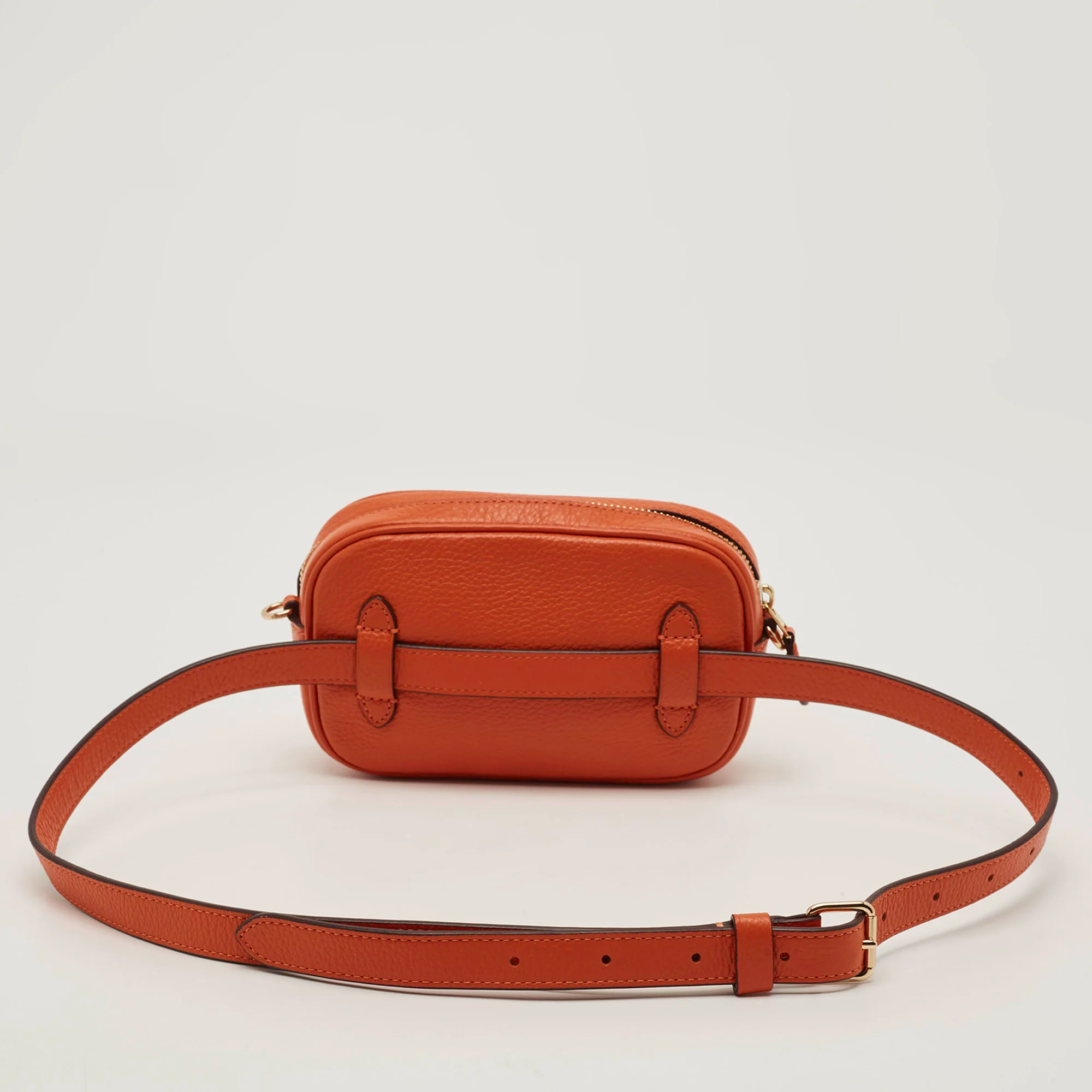 Coach Jes Orange Leather Convertible Belt Bag - Image 4