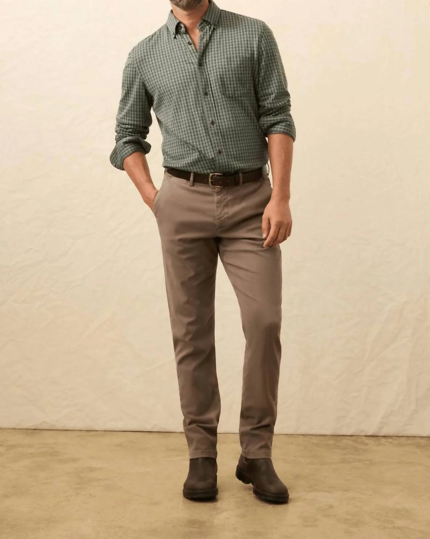 Coastline Chino Pants In Alpine Brown - Image 2