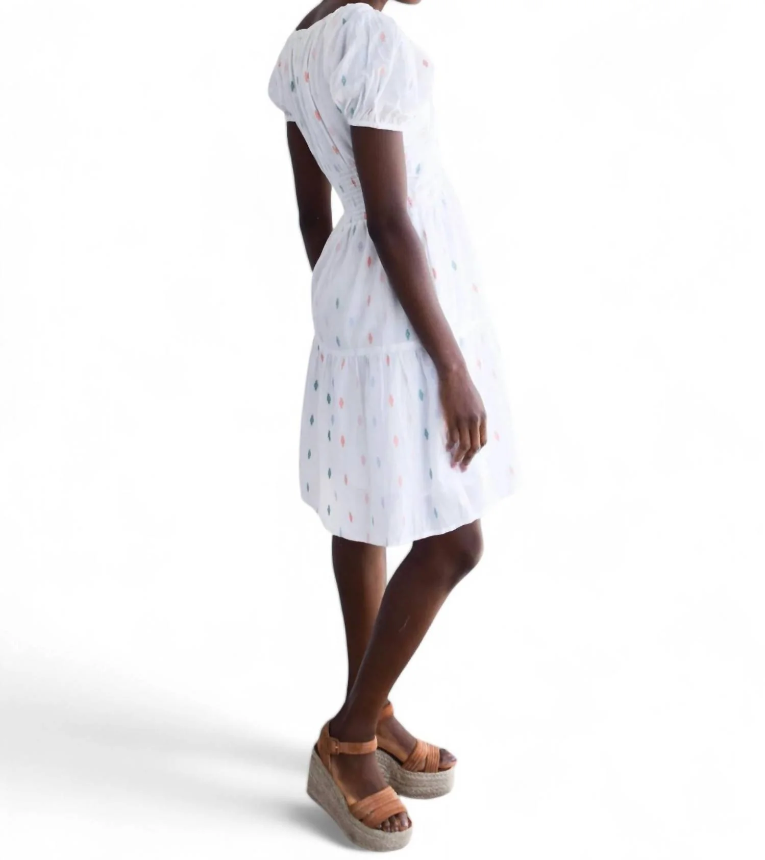 Coco India Medallion Dress In White/multi - Image 2