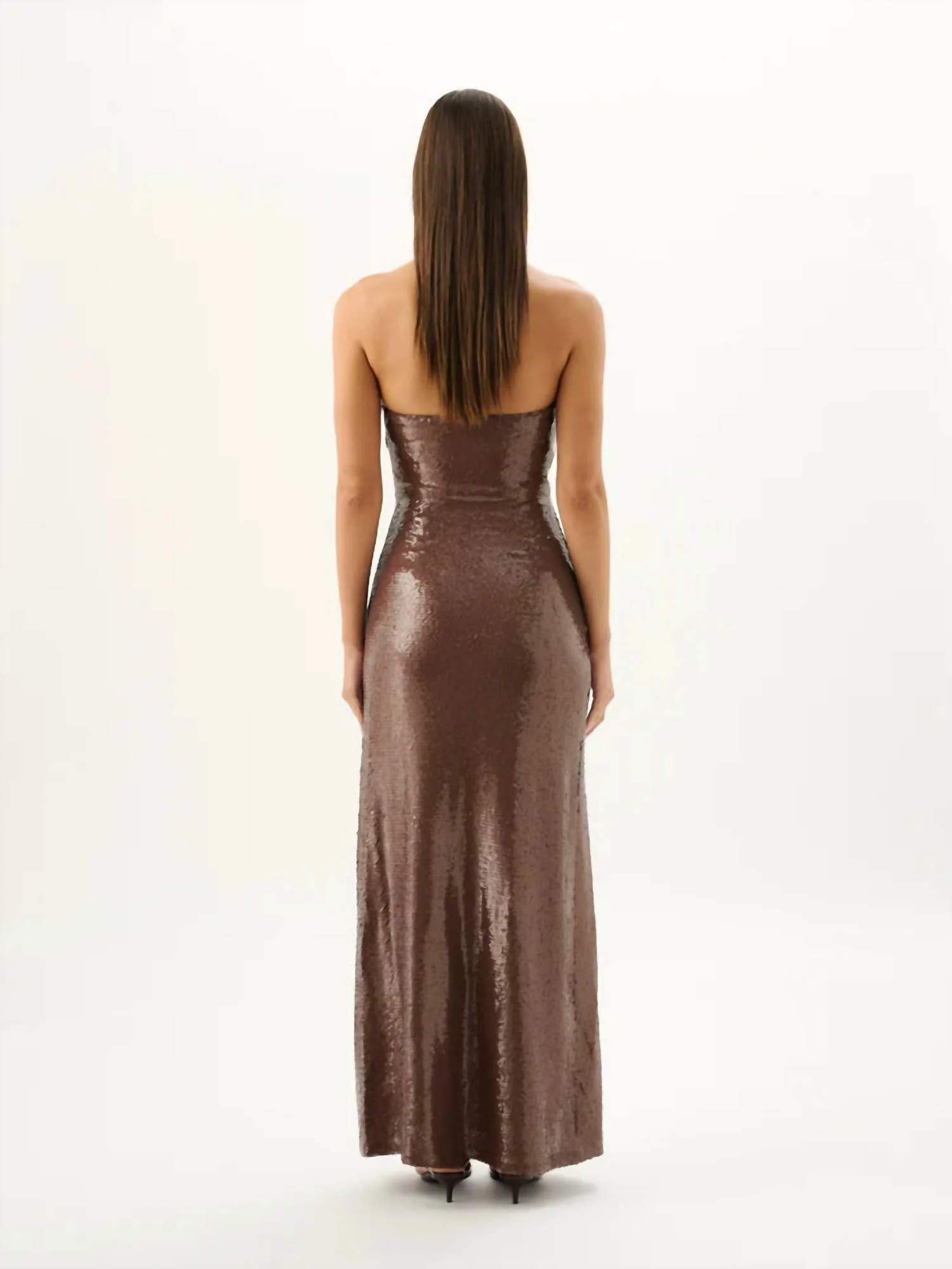 Coco Sequin Dress In Toffee - Image 4