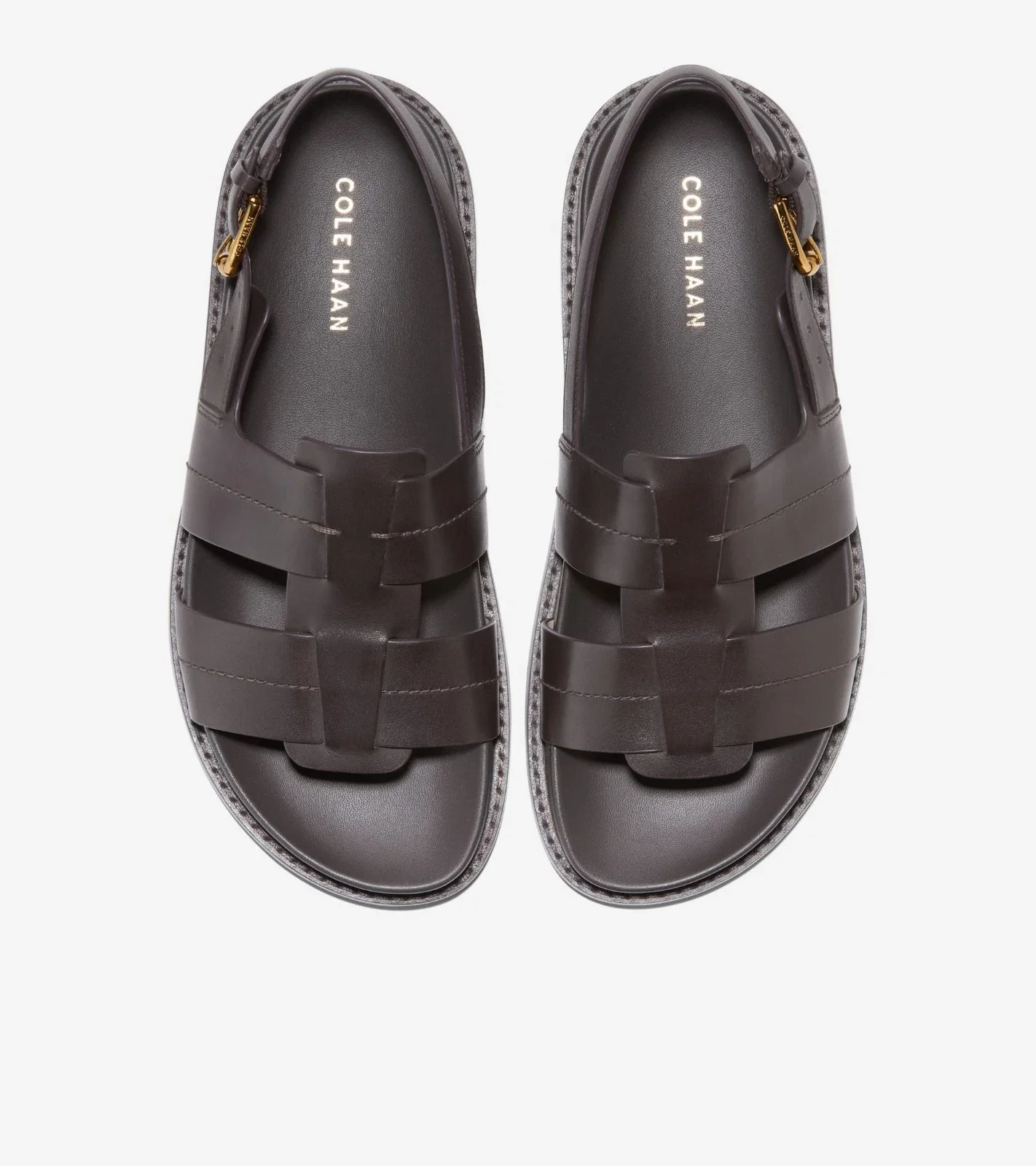 Cole Haan Marlee W32745 Sandals Women's Chocolate Leather Fisherman RHS8355 - Image 5