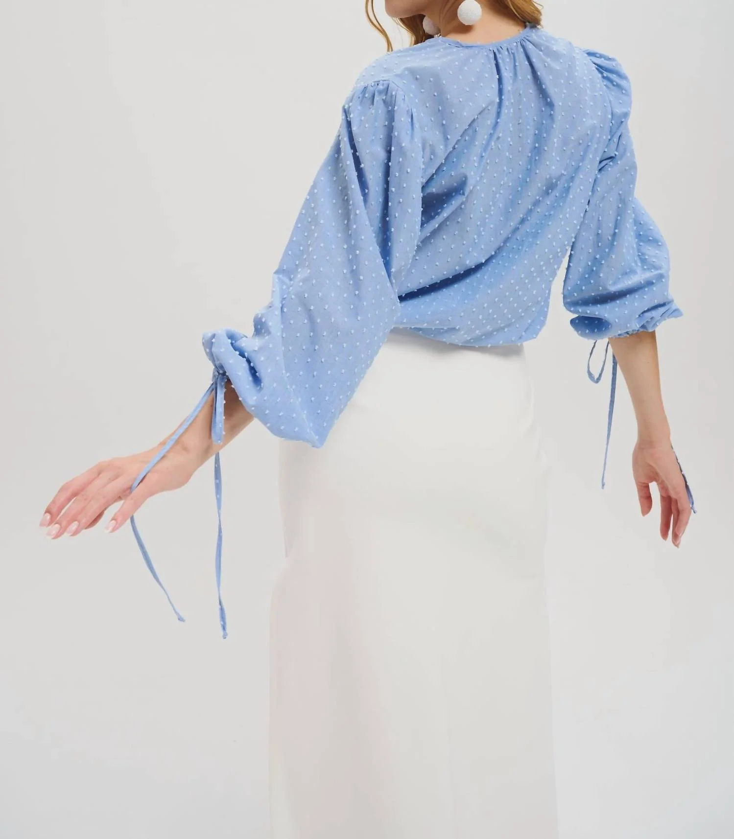 Colette Blouse In Blue - Image 3