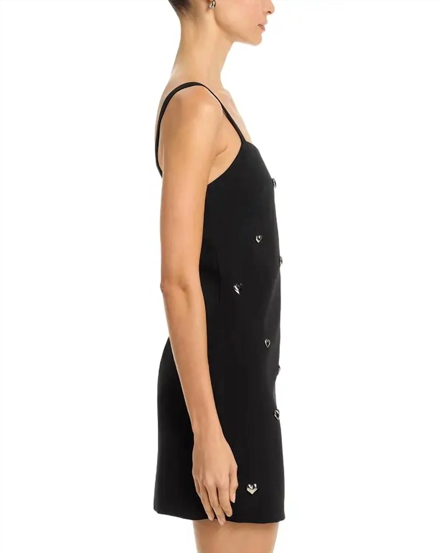 Colette Heart Applique Mini Dress In Black - Image 5