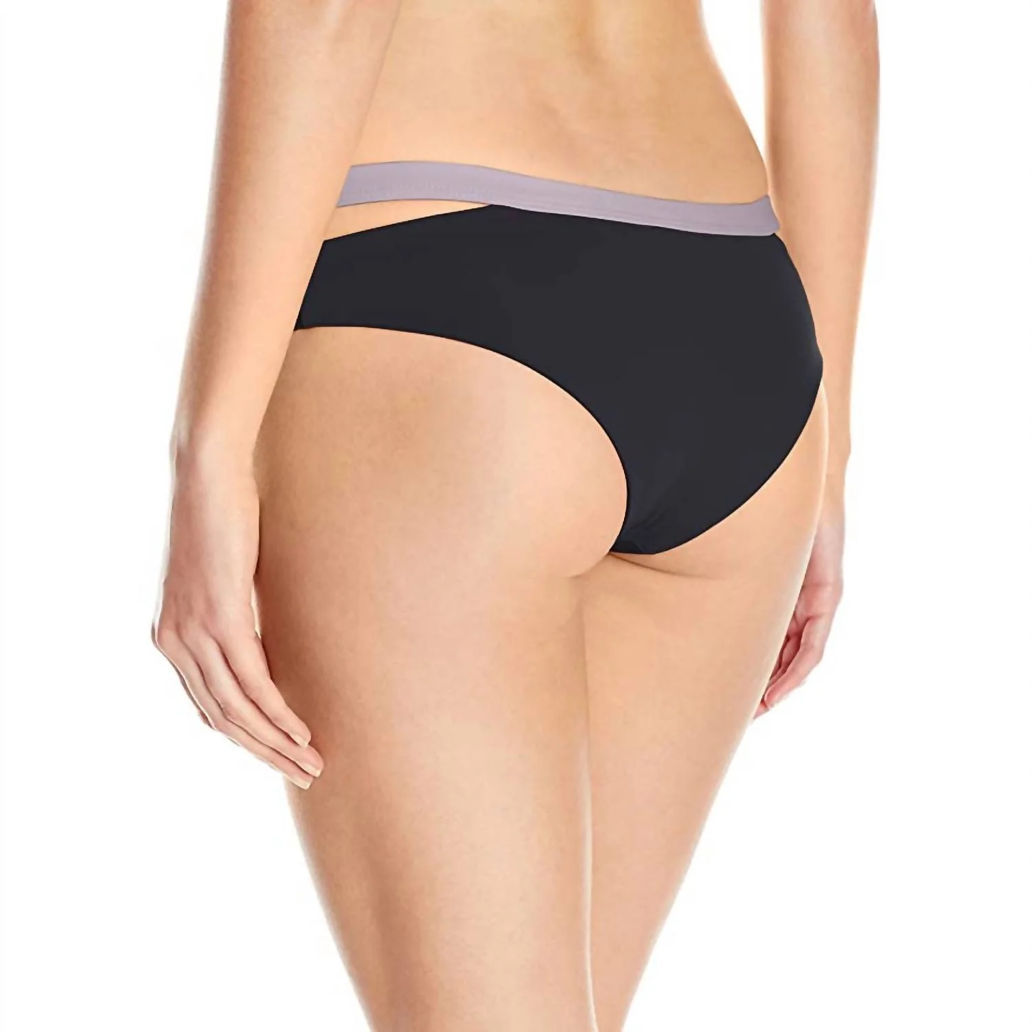 Color Block Hollywood Bikini Bottom In Black - Image 2