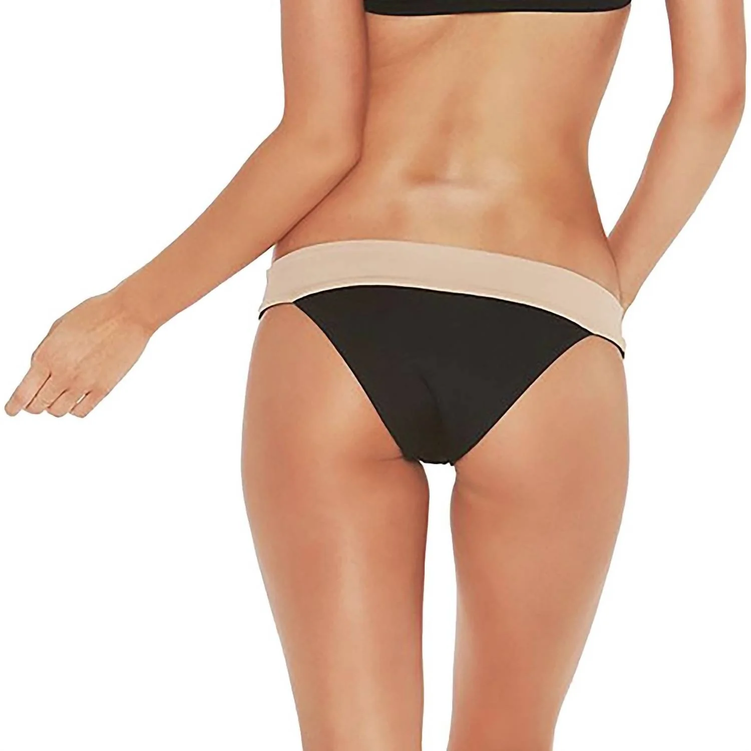 Color Block Veronica Reversible Bikini Bottom In Black - Image 3