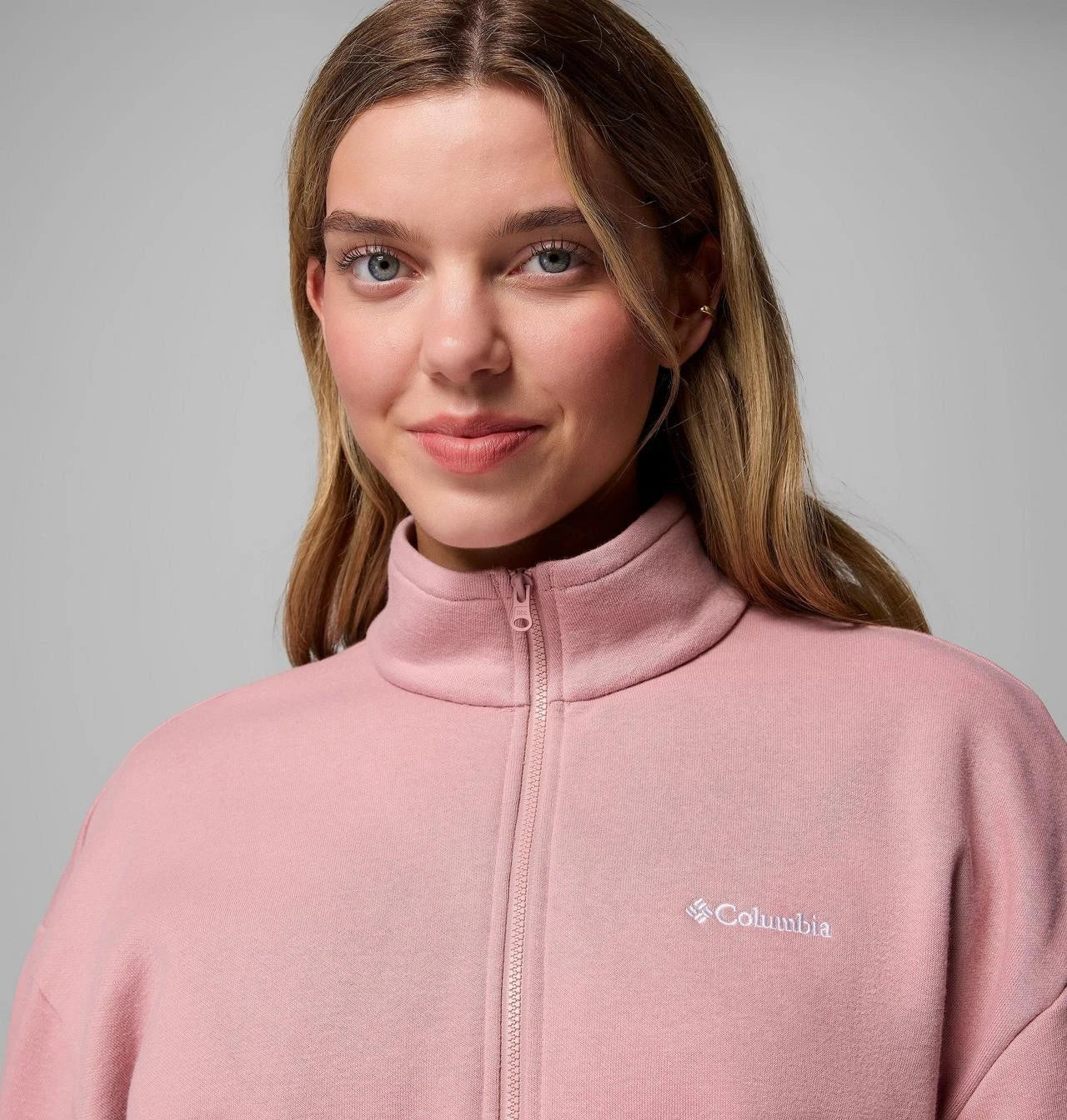 Columbia Aldermore Sweatshirt Women Eraser Pink Half Zip Fleece Pullover JAX1042 - Image 4