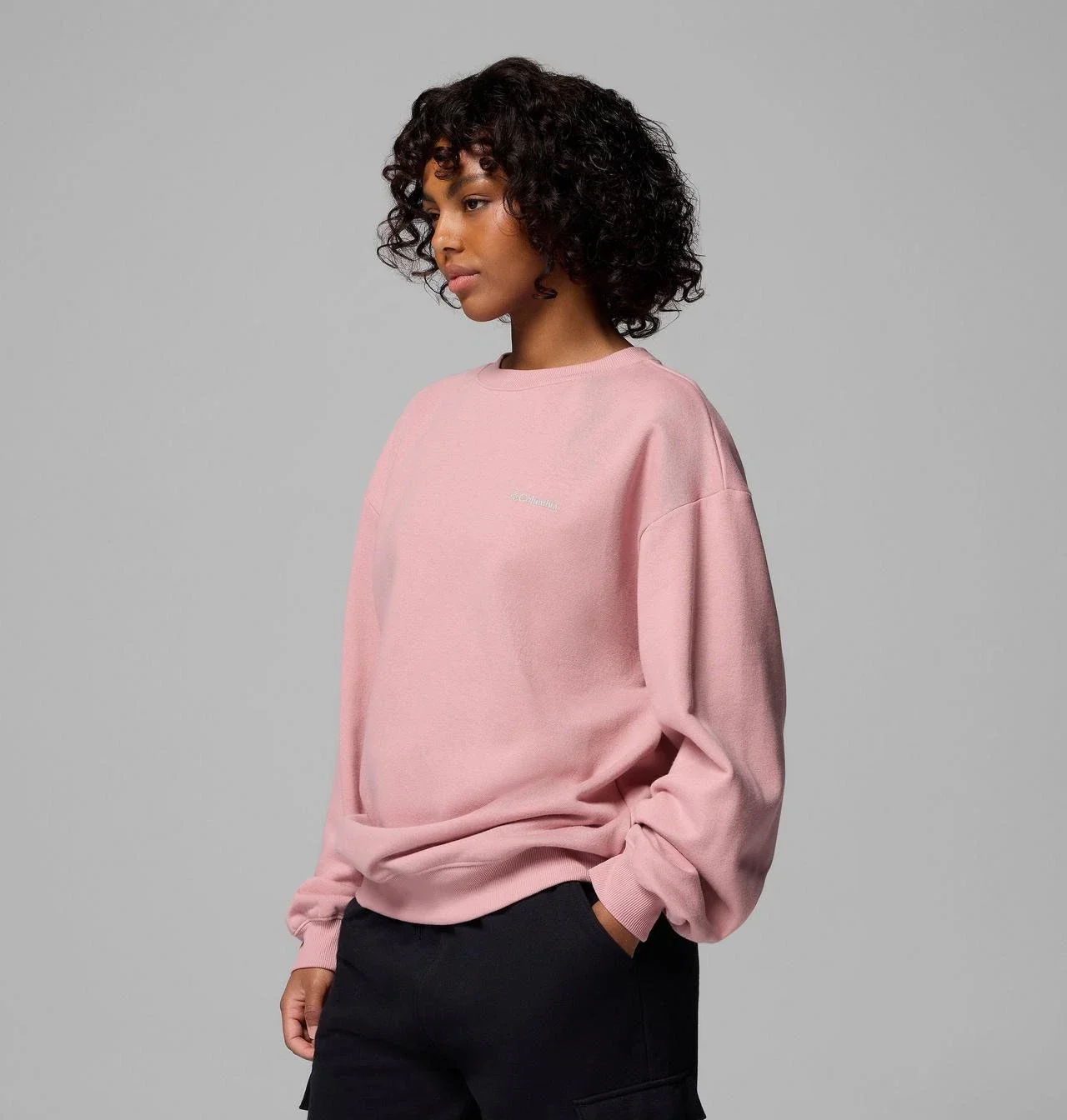 Columbia Aldermore Sweatshirt Womens Eraser Pink Long Sleeve Crew Neck KFC627 - Image 3