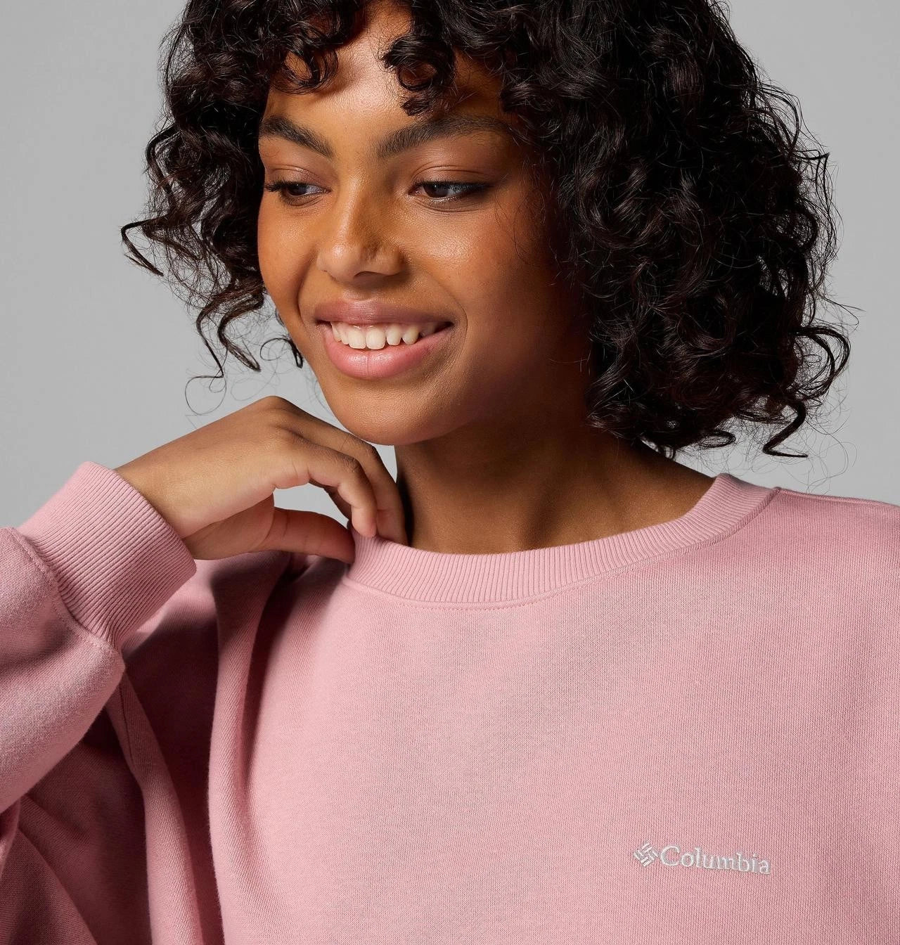 Columbia Aldermore Sweatshirt Womens Eraser Pink Long Sleeve Crew Neck KFC627 - Image 5
