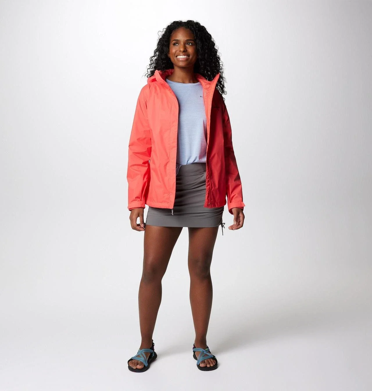 Columbia Anytime Casual Skirt Women's Gray 2-Way Stretch Omni-Shade JZZ456 - Image 3