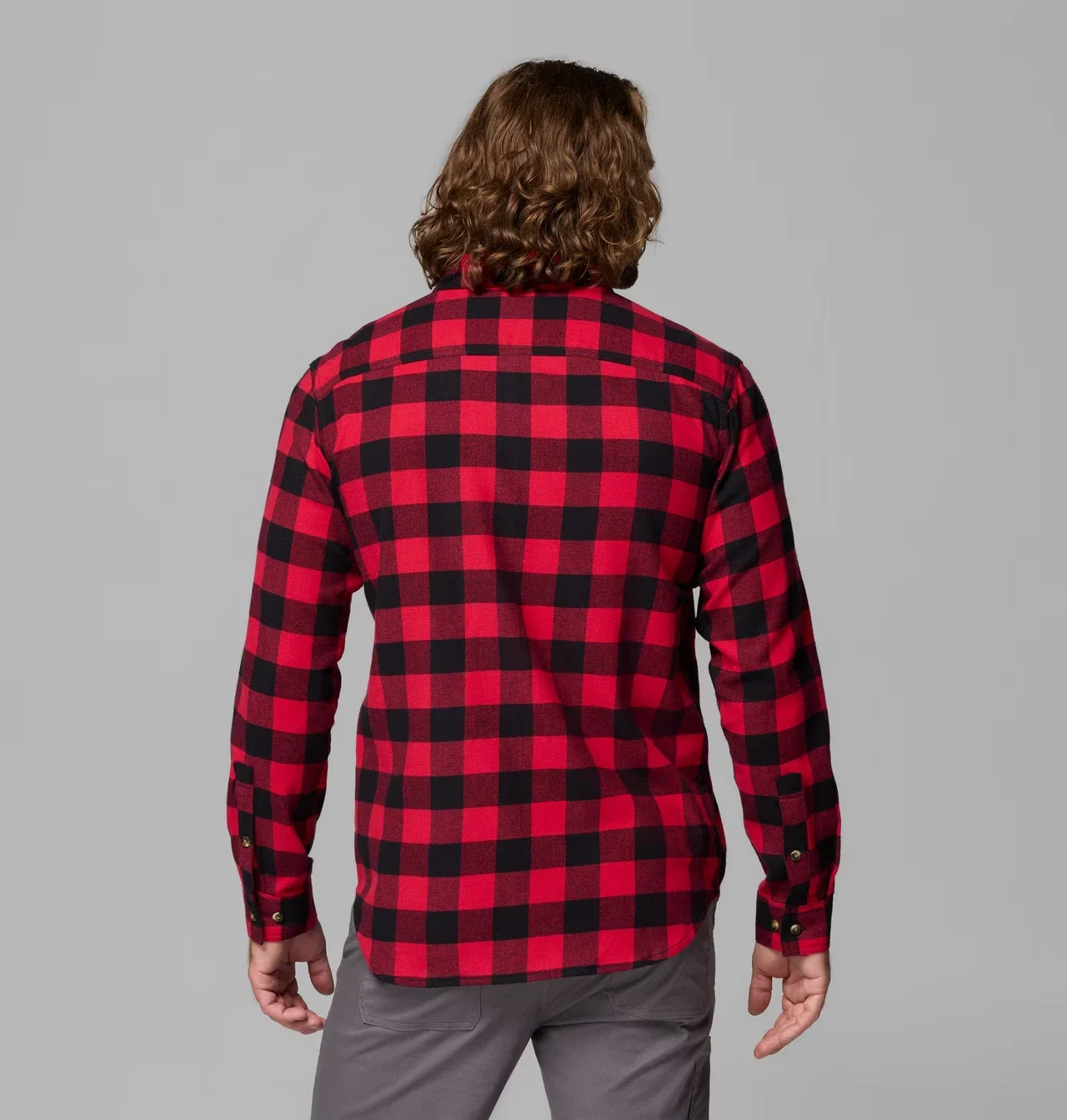 Columbia Cornell Woods Shirt Men's Red Check Flannel Long Sleeve KFC368 - Image 3