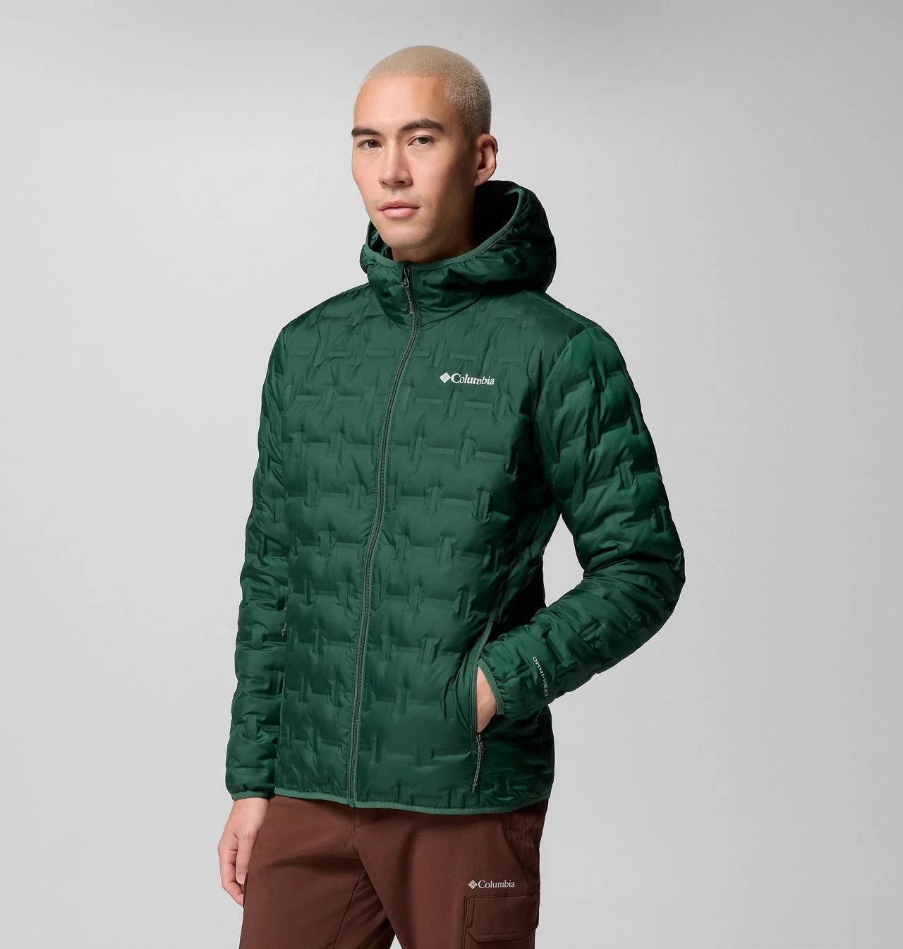 Columbia Delta Ridge II Jacket Men's Rain Forest Down Full Zip Hooded KFC376