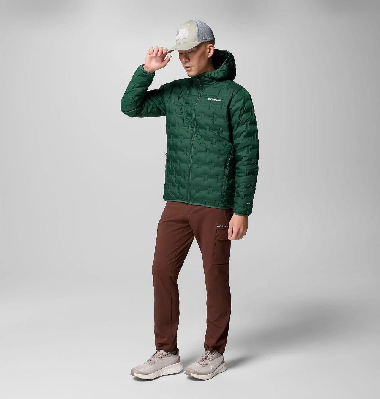 Columbia Delta Ridge II Jacket Men's Rain Forest Down Full Zip Hooded KFC376 - Image 2