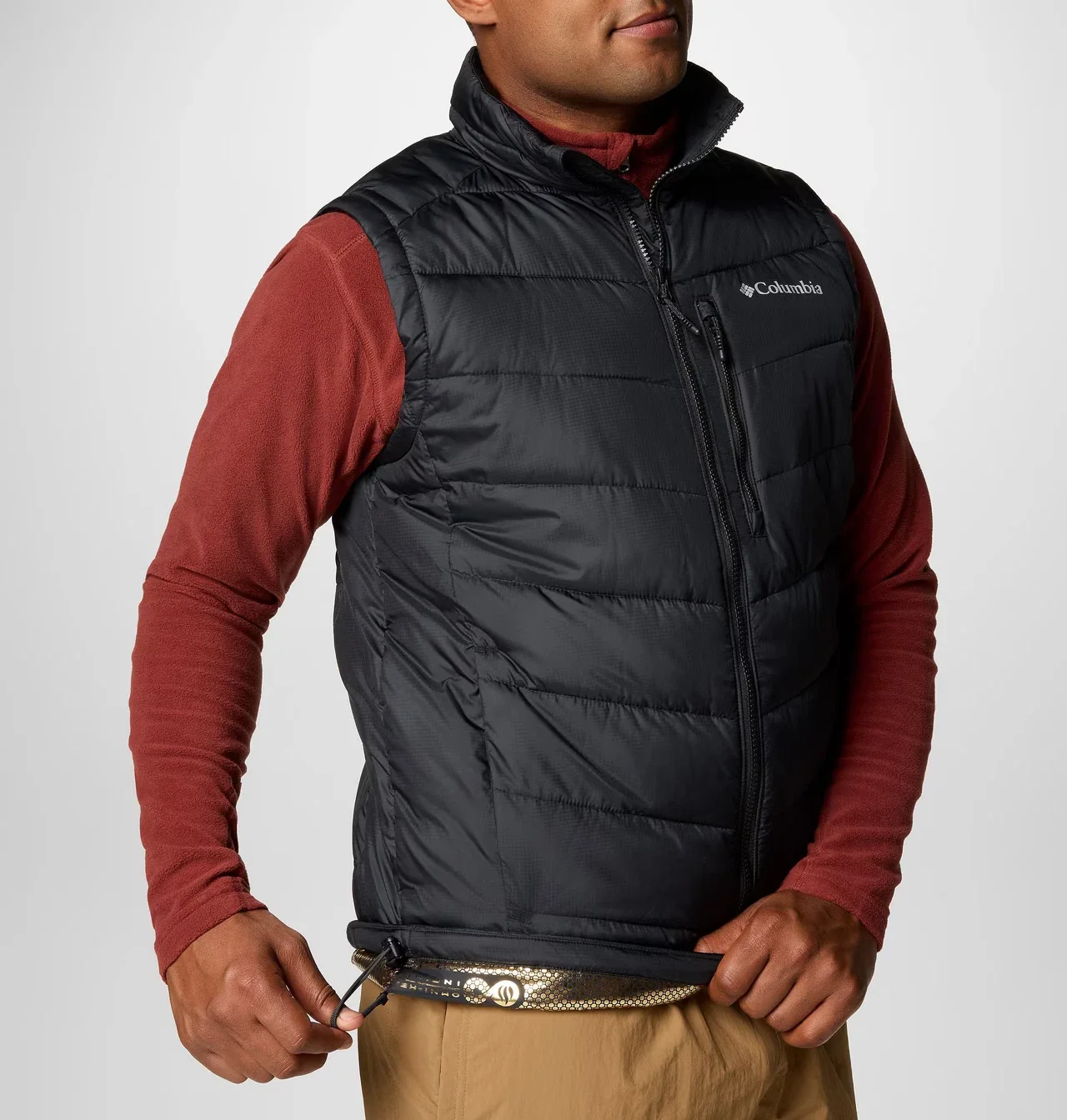 Columbia Labyrinth Loop II Vest Men's Black Insulated Full Zip Hiking JAX571 - Image 6