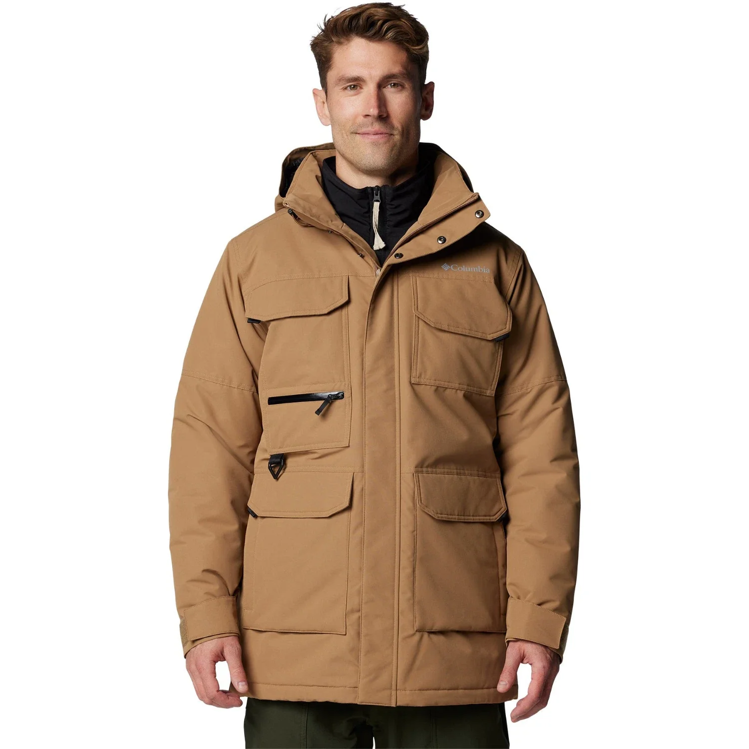 Columbia Landroamer II Parka Jacket Men's Brwon Hooded Full Zip KFC476