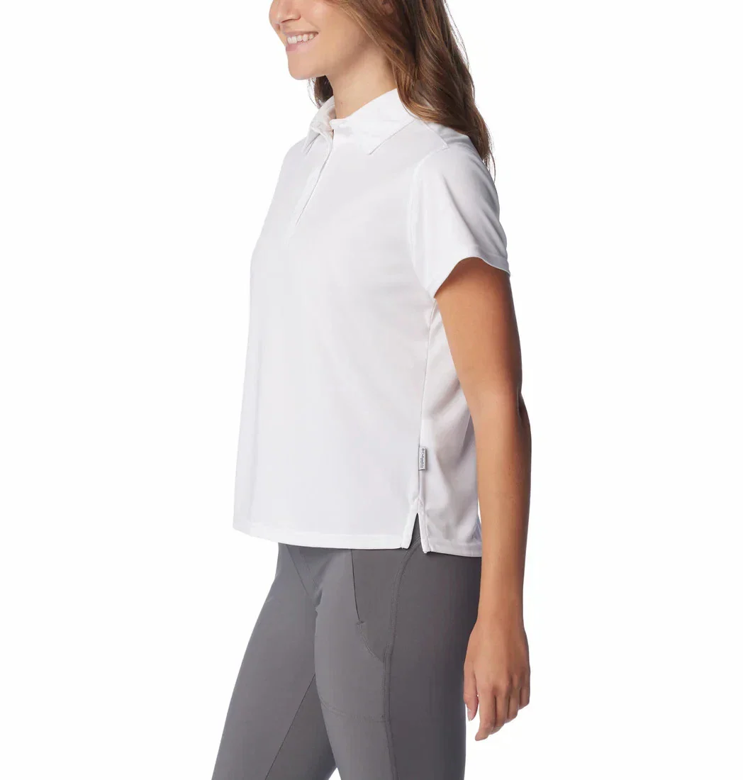 Columbia PFG Tidal Tee Polo Shirt Women's White UPF 50 Short Sleeve KFC549 - Image 3