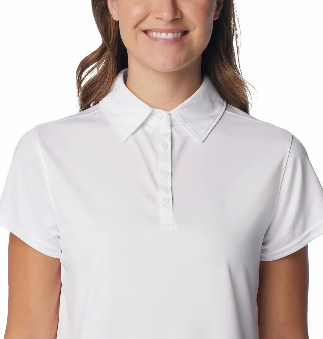 Columbia PFG Tidal Tee Polo Shirt Women's White UPF 50 Short Sleeve KFC549 - Image 4