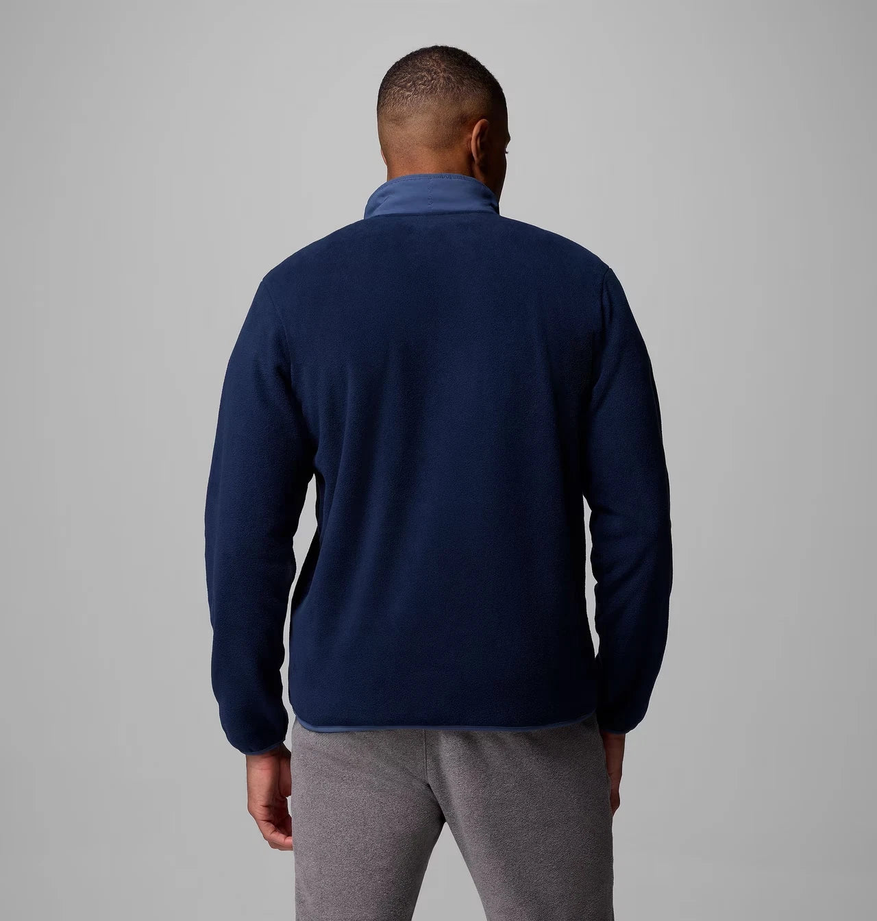 Columbia Sequoia Grove Jacket Men's Blue Fleece Mock Neck 1/2 Zip KFC504 - Image 3