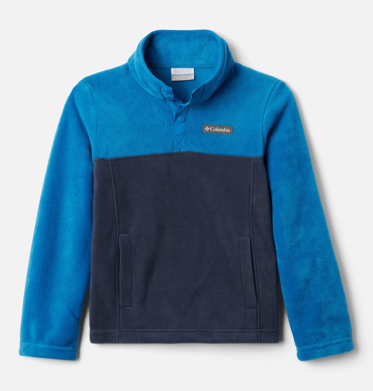 Columbia Steens Mountain Jacket Kids Blue 1/4-Snap Fleece Pullover JZZ494