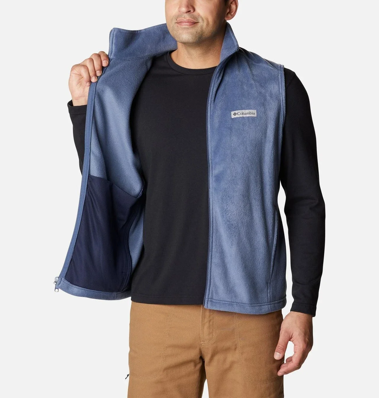 Columbia Steens Mountain Vest Men's Big Tall Dark Mountain Full Zip JZZ464 - Image 5