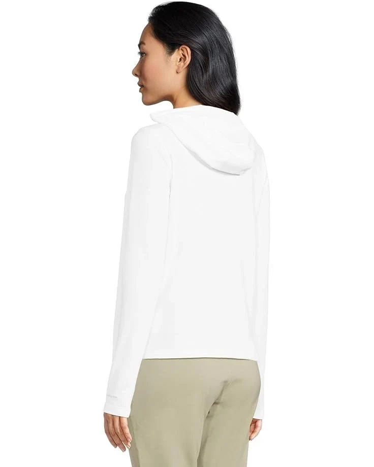 Columbia Sun Trek Hoodie II Womens White Cotton Stretch Thumb Hole GBO1994 - Image 3