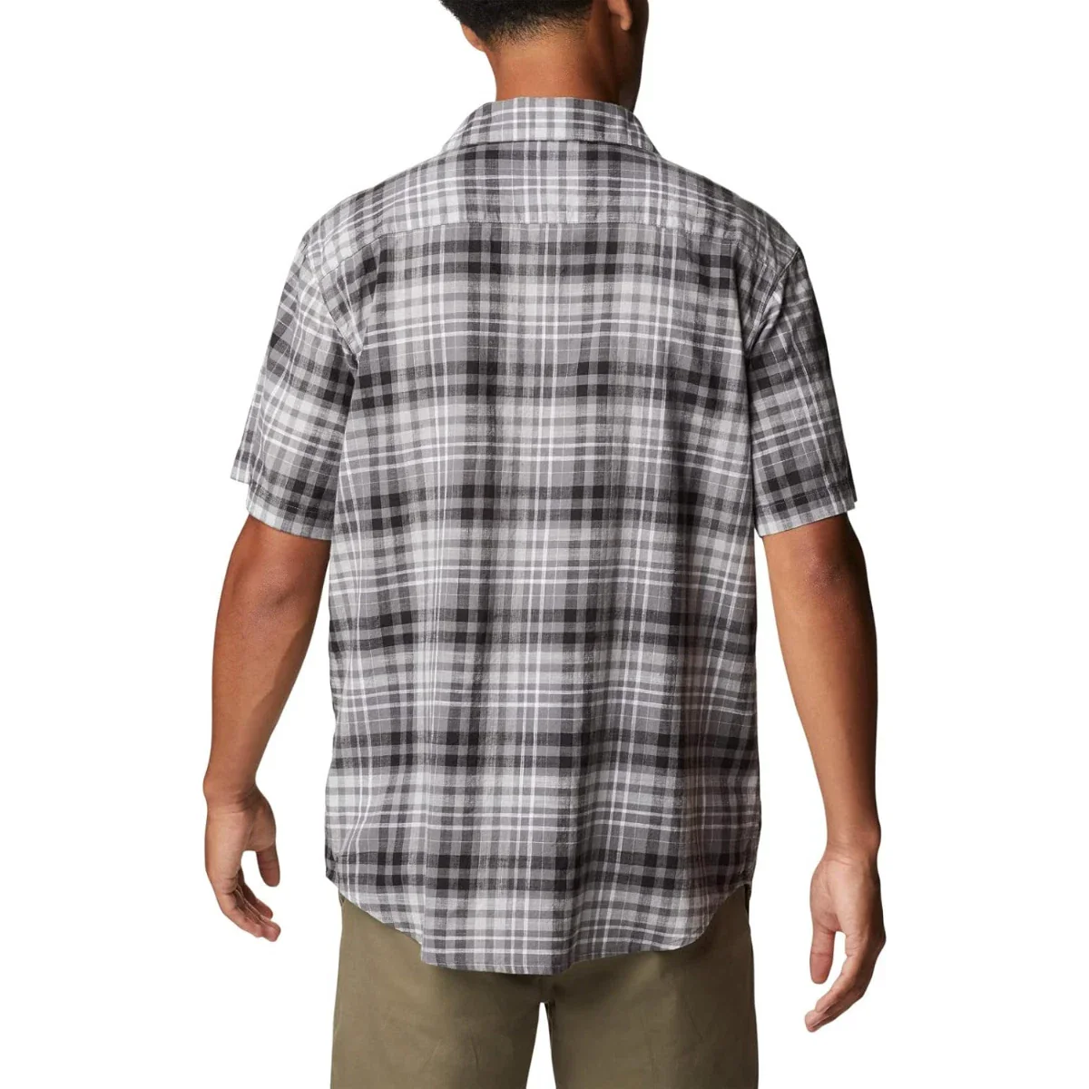 Columbia Under Exposure Shirt Men's Gray Plaid Yarn Dye Button-Up FROG270 - Image 2