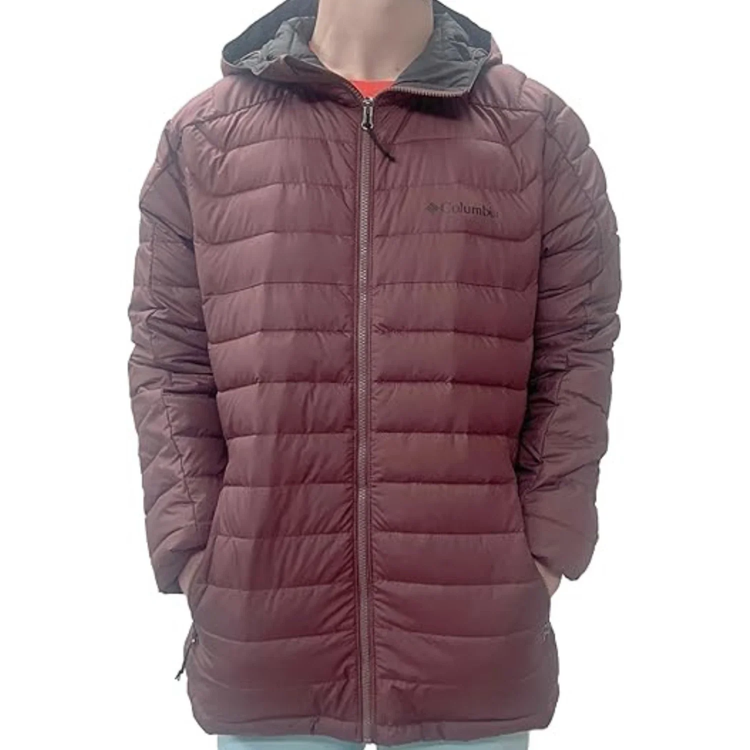 Columbia White Out II Puffer Jacket Men's Red Omni Heat Full Zip KFC462