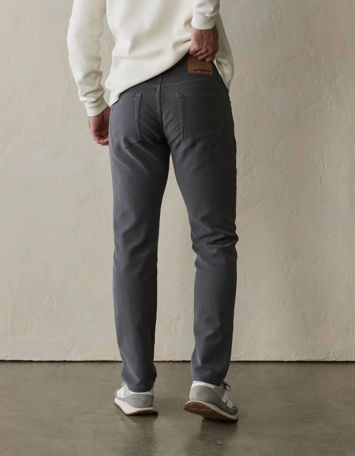 Comfort Slim Terry Pants In Steel - Image 2