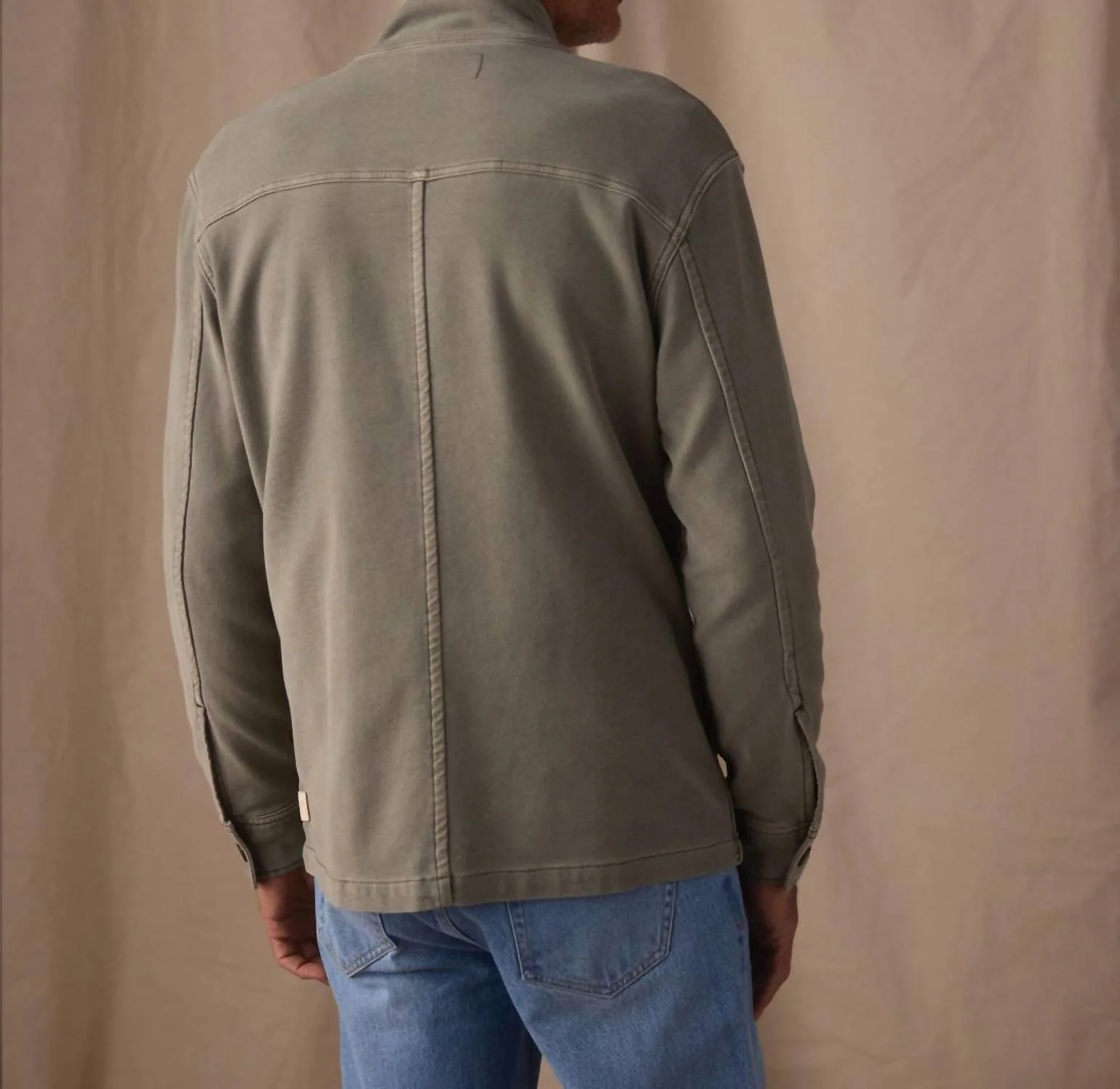 Comfort Terry Chore Coat In Moss - Image 2