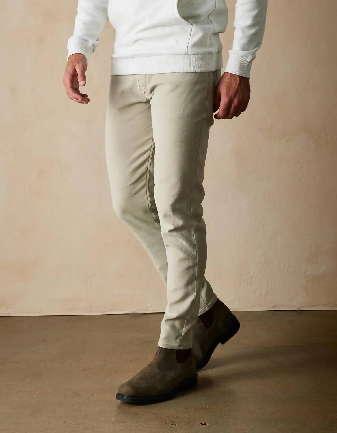 Comfort Terry Pants In Sand Dune - Image 3