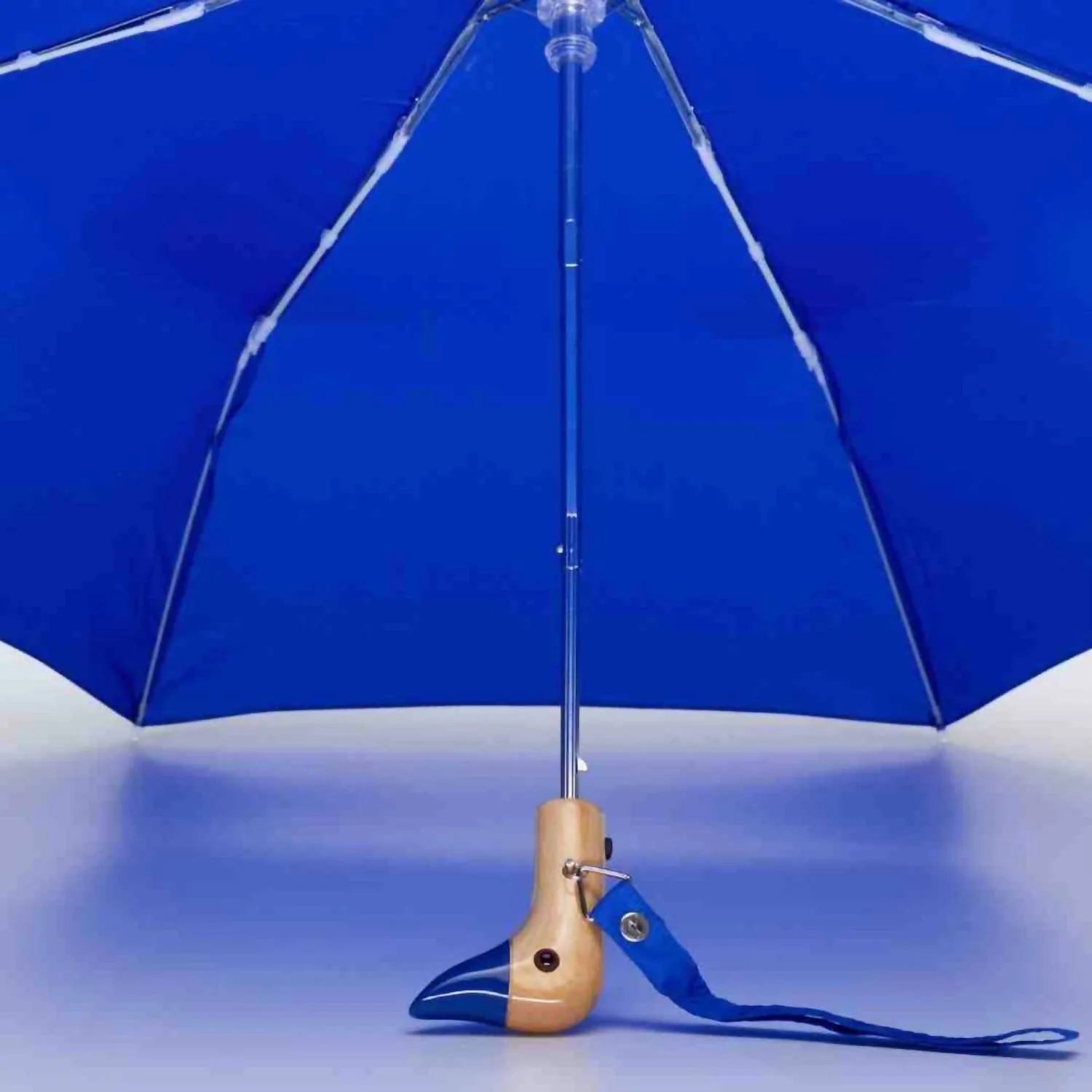 Compact Eco-Friendly Wind Resistant Umbrella In Royal Blue - Image 5