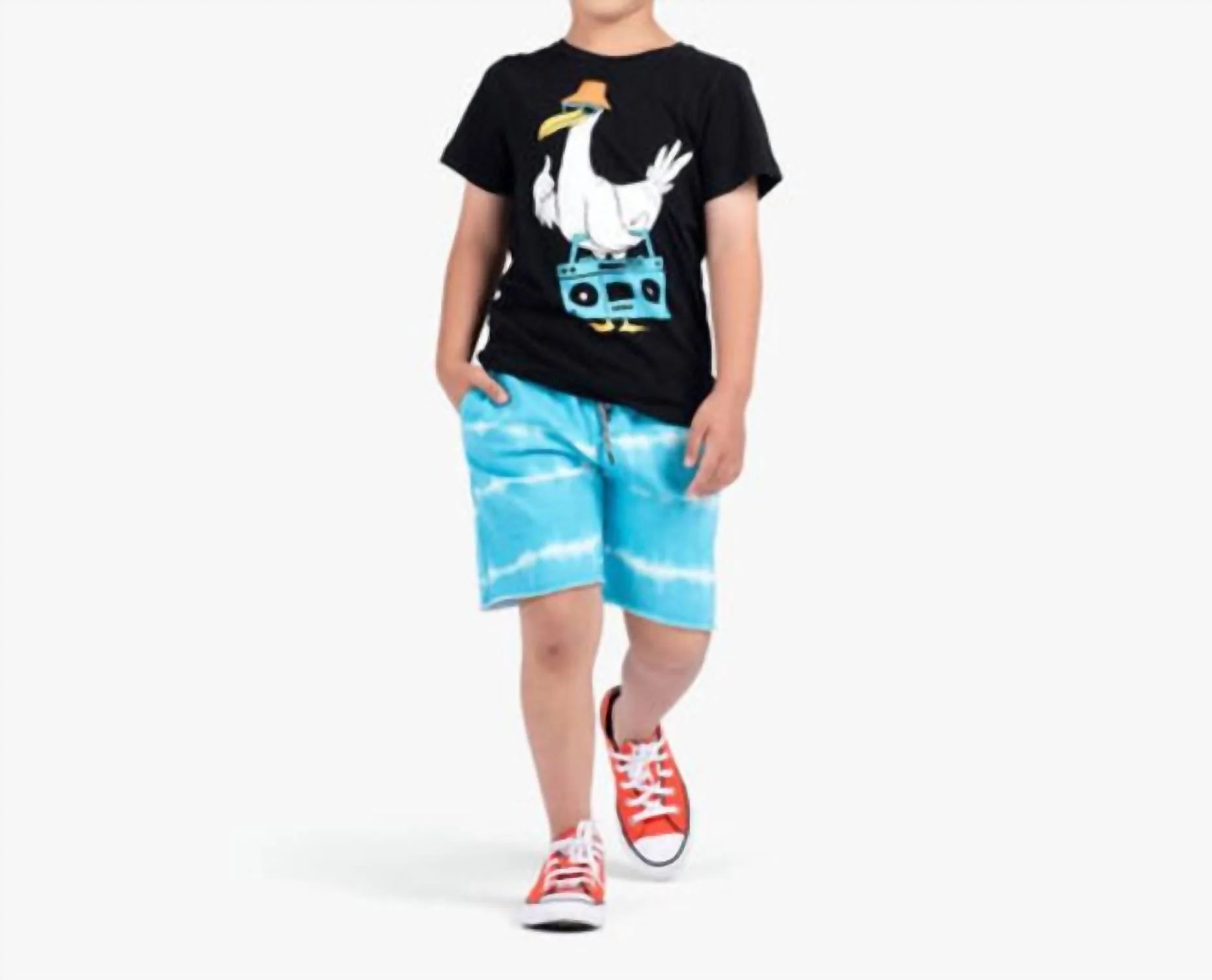 Cool Seagull Short Sleeve Tee In Black