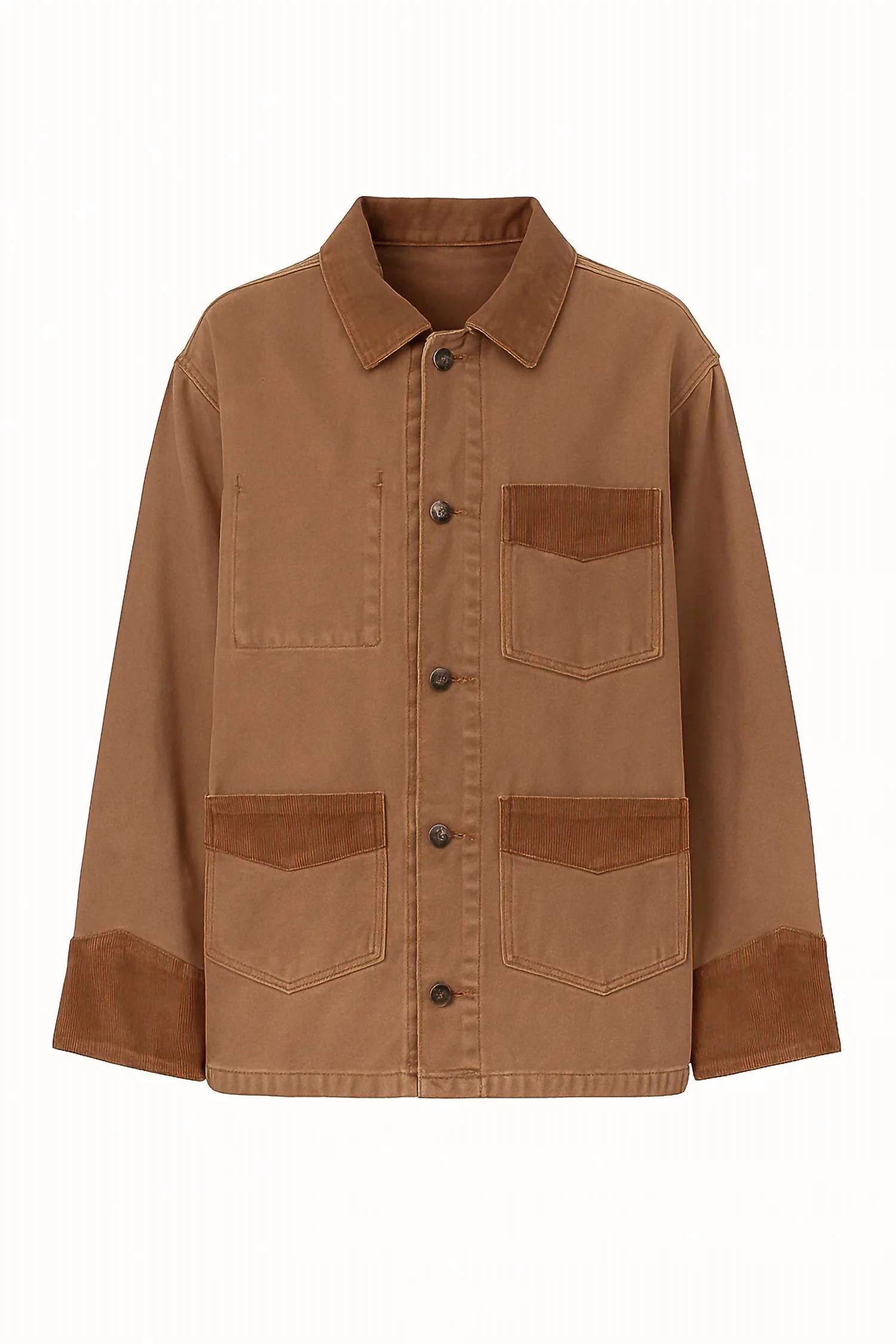 Corduroy Barn Jacket In Washed Cocoa - Image 4